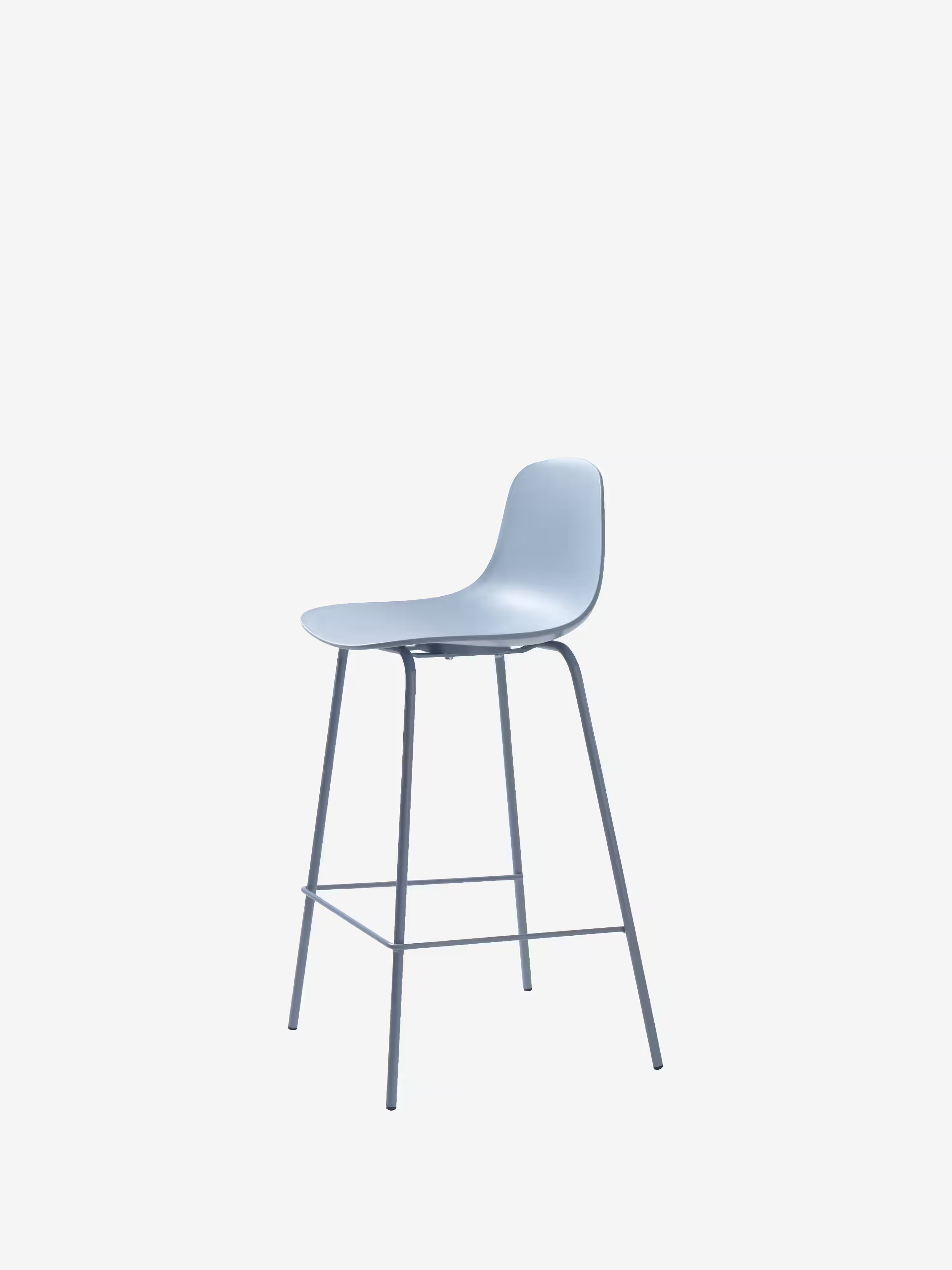 Whitby Tabouret en polypropylène avec pieds en métal coordonnés - design moderne