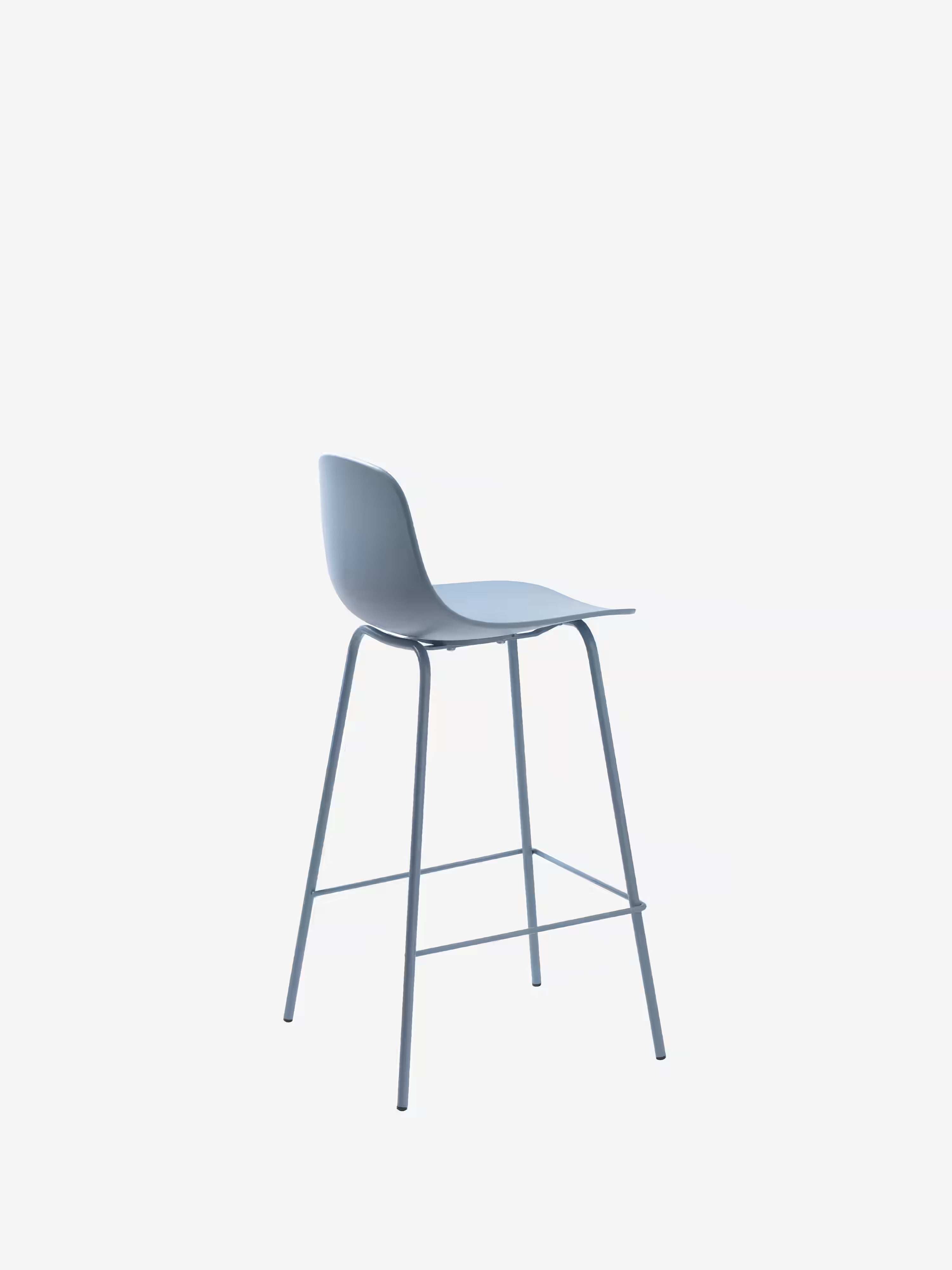 Whitby Tabouret en polypropylène avec pieds en métal coordonnés - design moderne