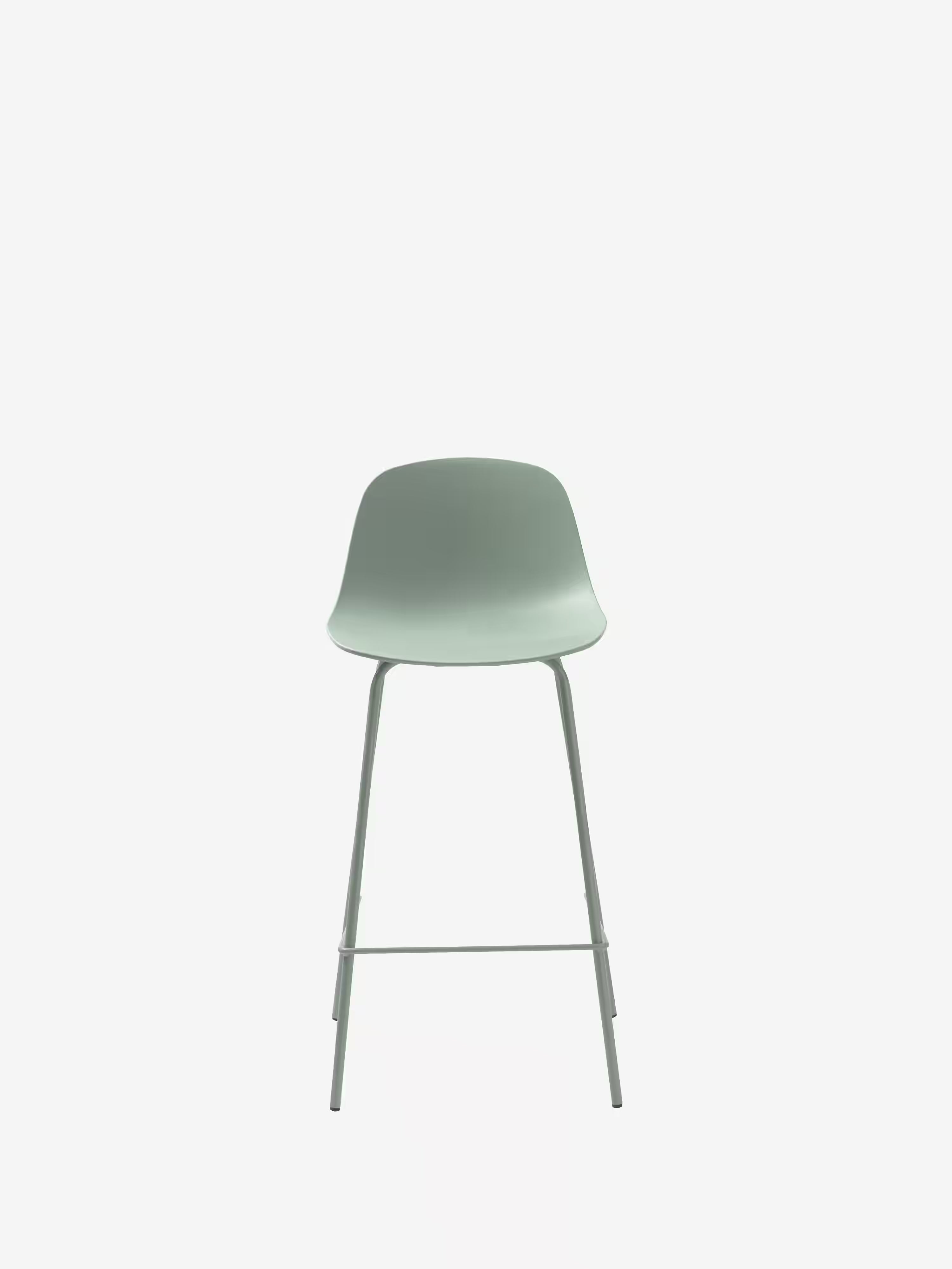 Whitby Tabouret en polypropylène avec pieds en métal coordonnés - design moderne