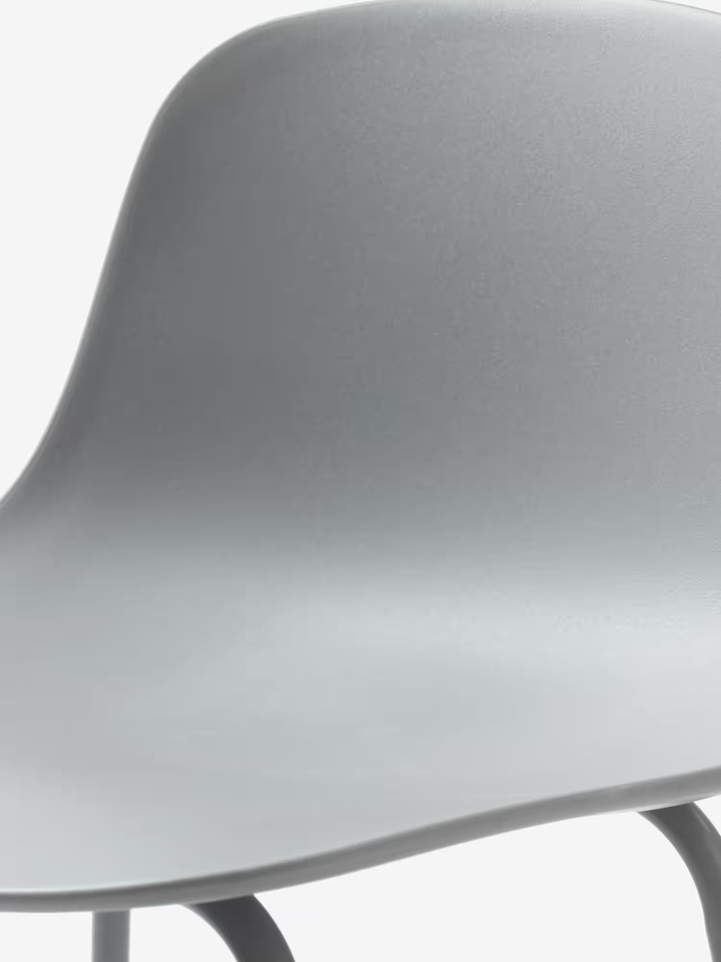 Whitby Tabouret en polypropylène avec pieds en métal coordonnés - design moderne