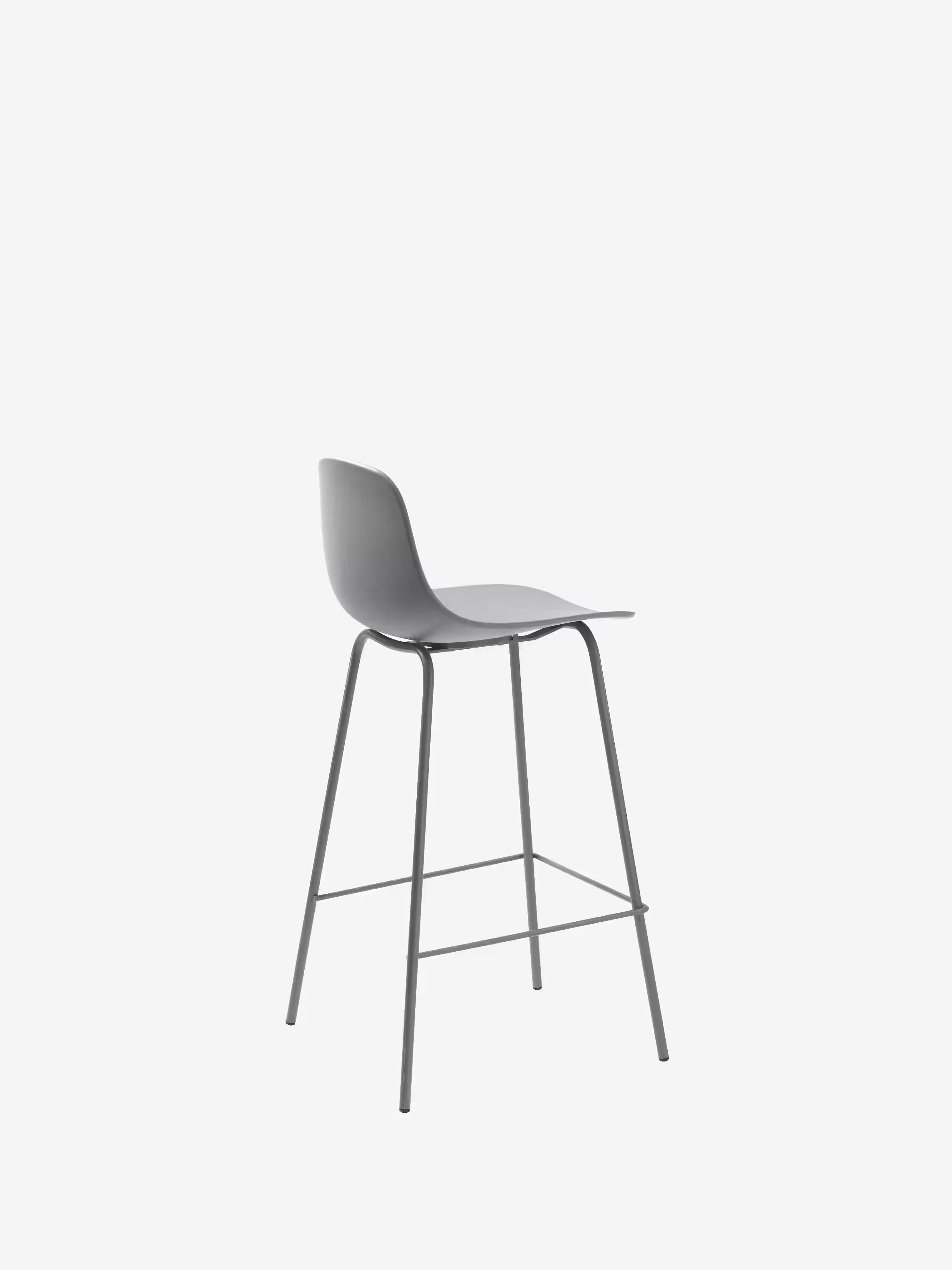Whitby Tabouret en polypropylène avec pieds en métal coordonnés - design moderne