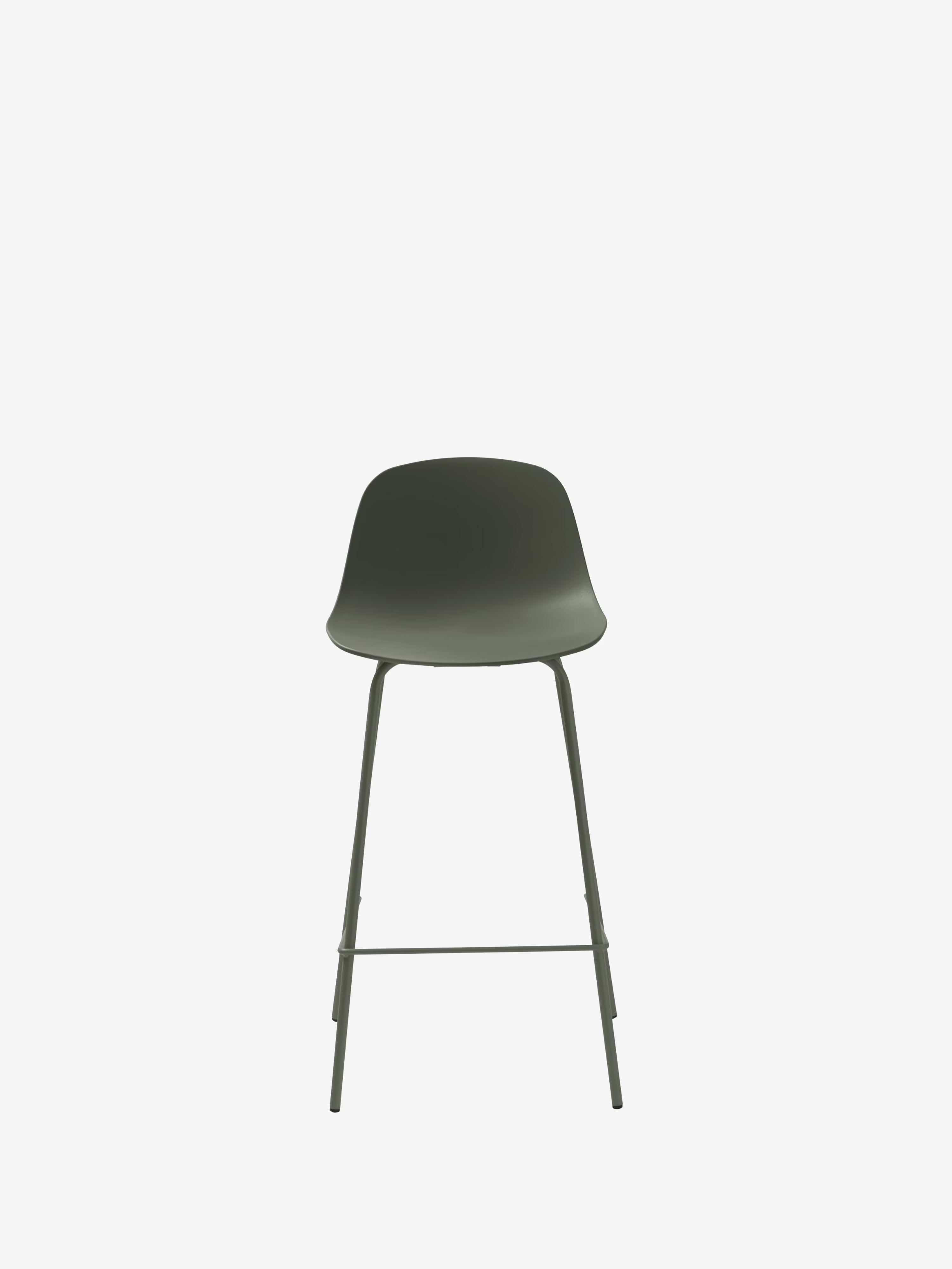 Whitby Tabouret en polypropylène avec pieds en métal coordonnés - design moderne