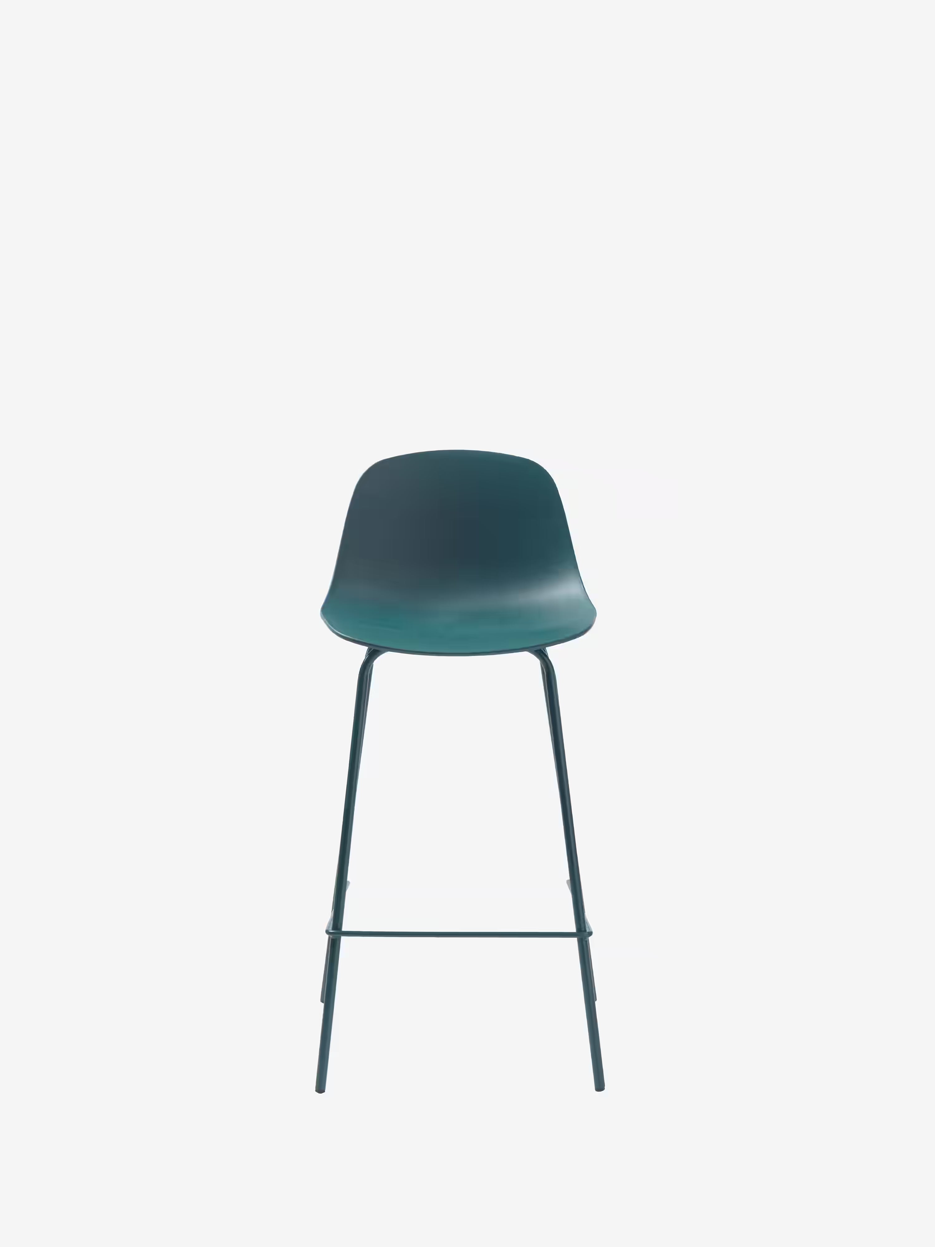 Whitby Tabouret en polypropylène avec pieds en métal coordonnés - design moderne
