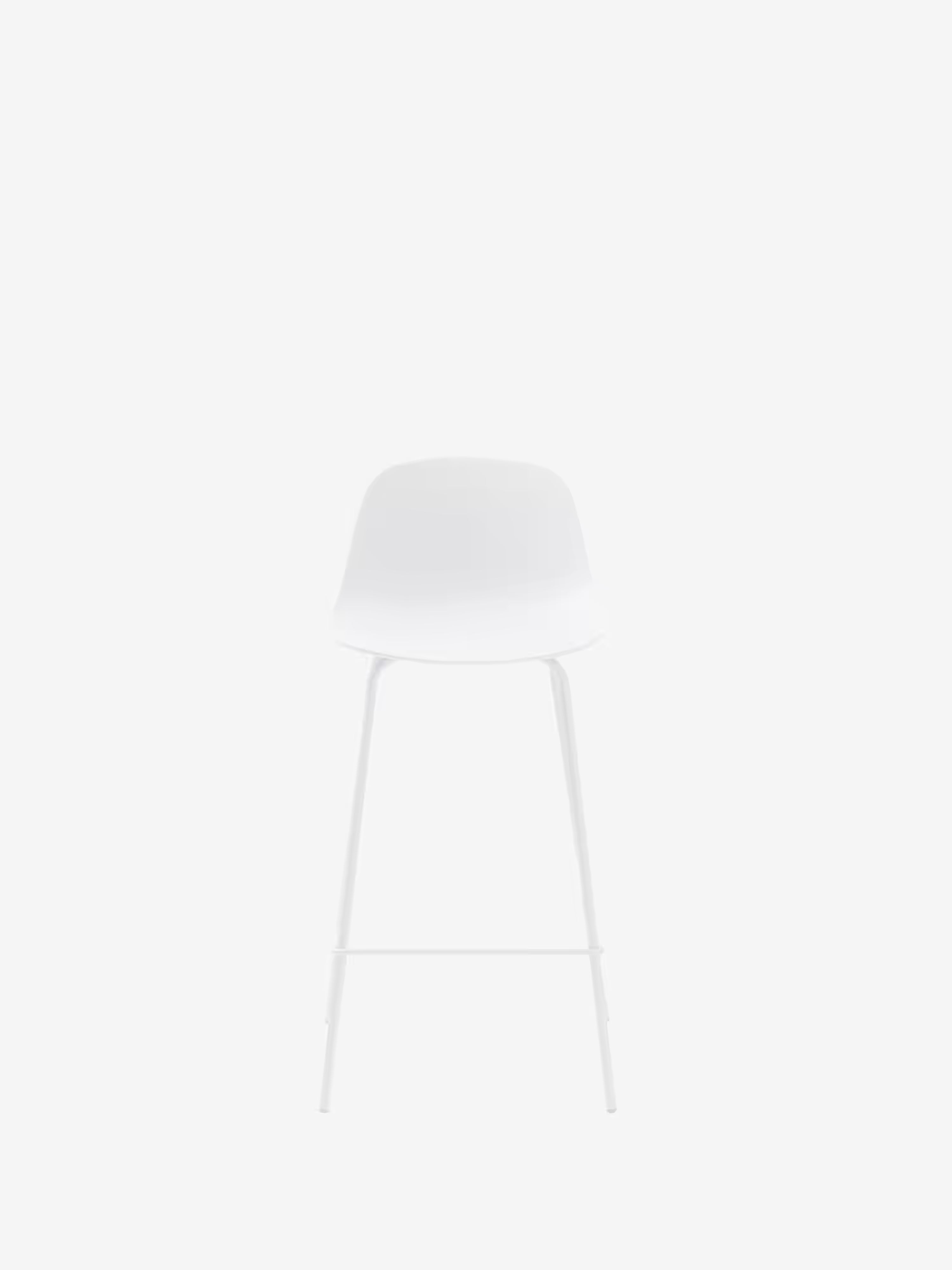 Whitby Tabouret en polypropylène avec pieds en métal coordonnés - design moderne