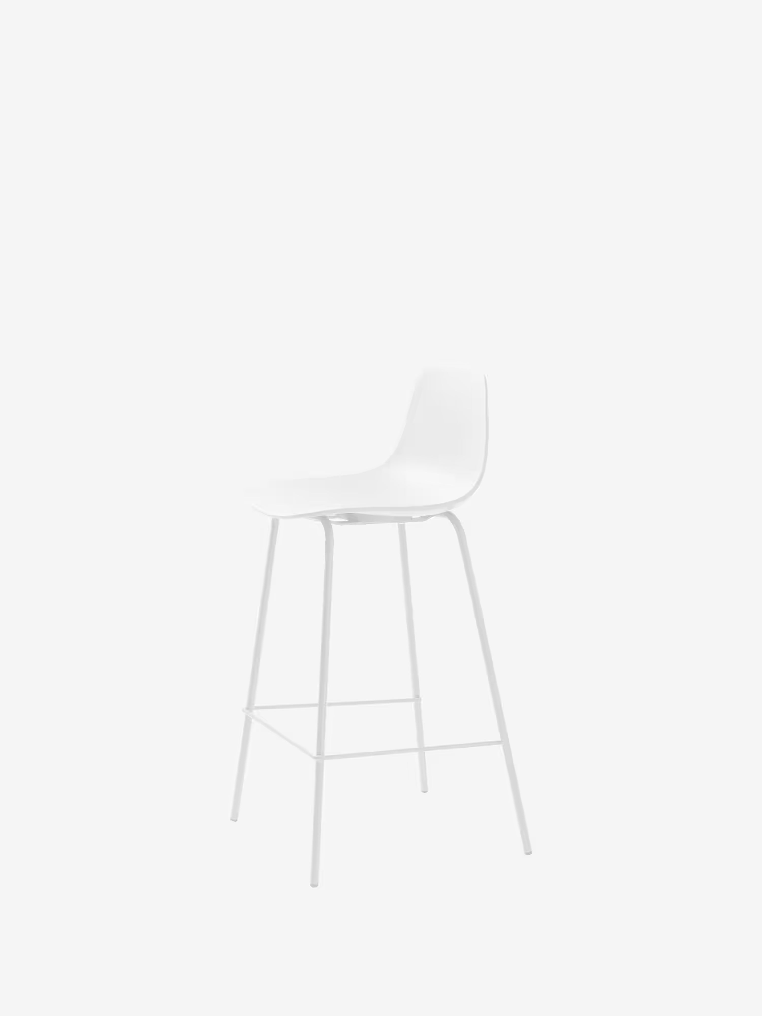 Whitby Tabouret en polypropylène avec pieds en métal coordonnés - design moderne