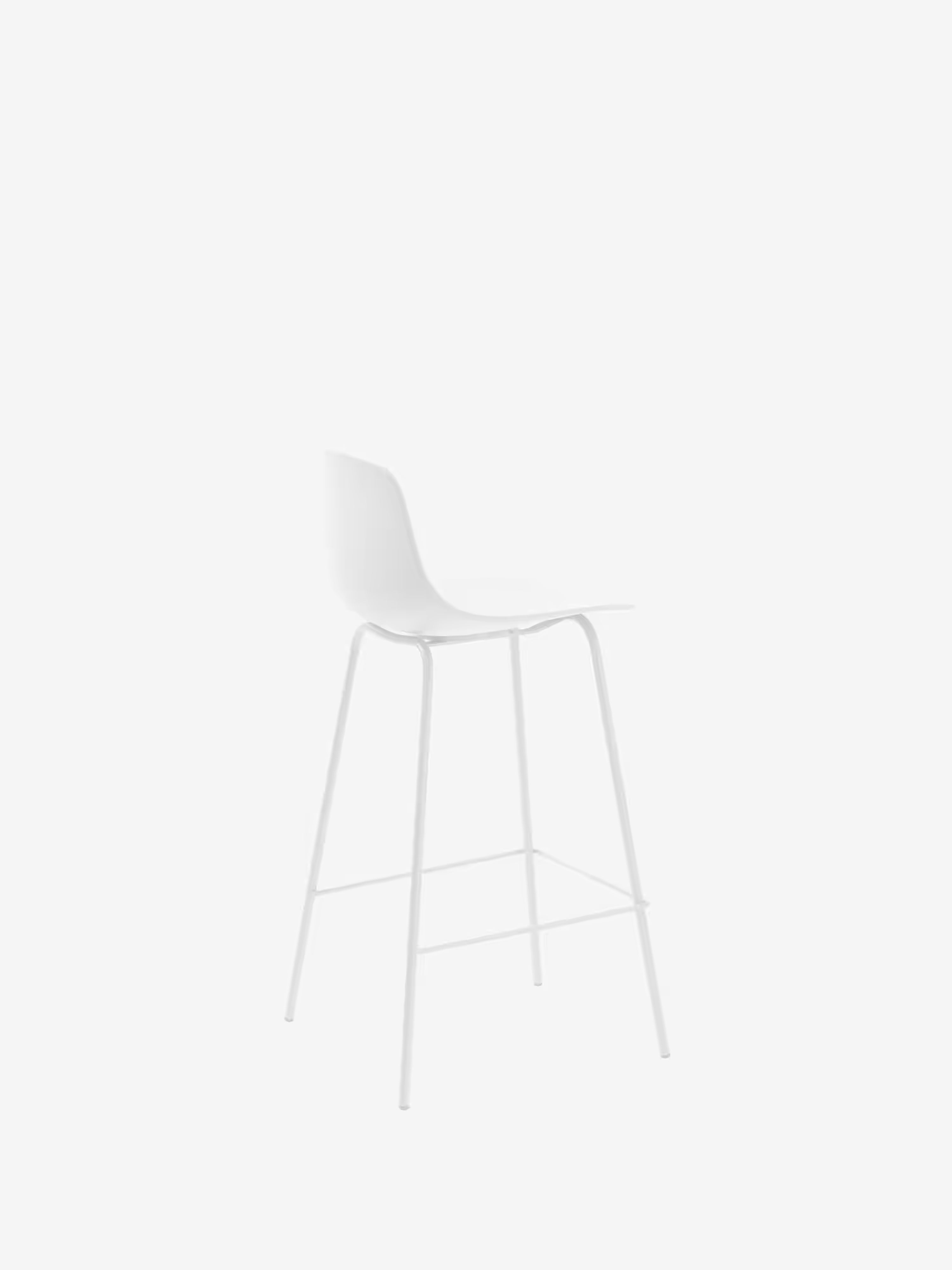 Whitby Tabouret en polypropylène avec pieds en métal coordonnés - design moderne