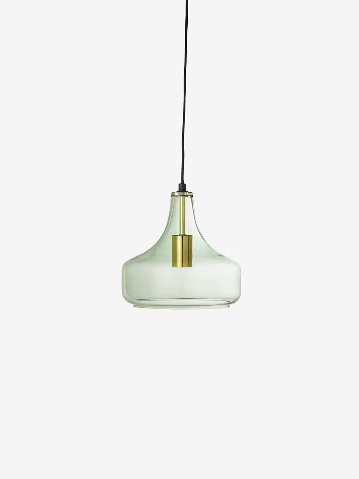 Yuser Lámpara colgante de vidrio verde o marrón ámbar - estilo nórdico y minimalista