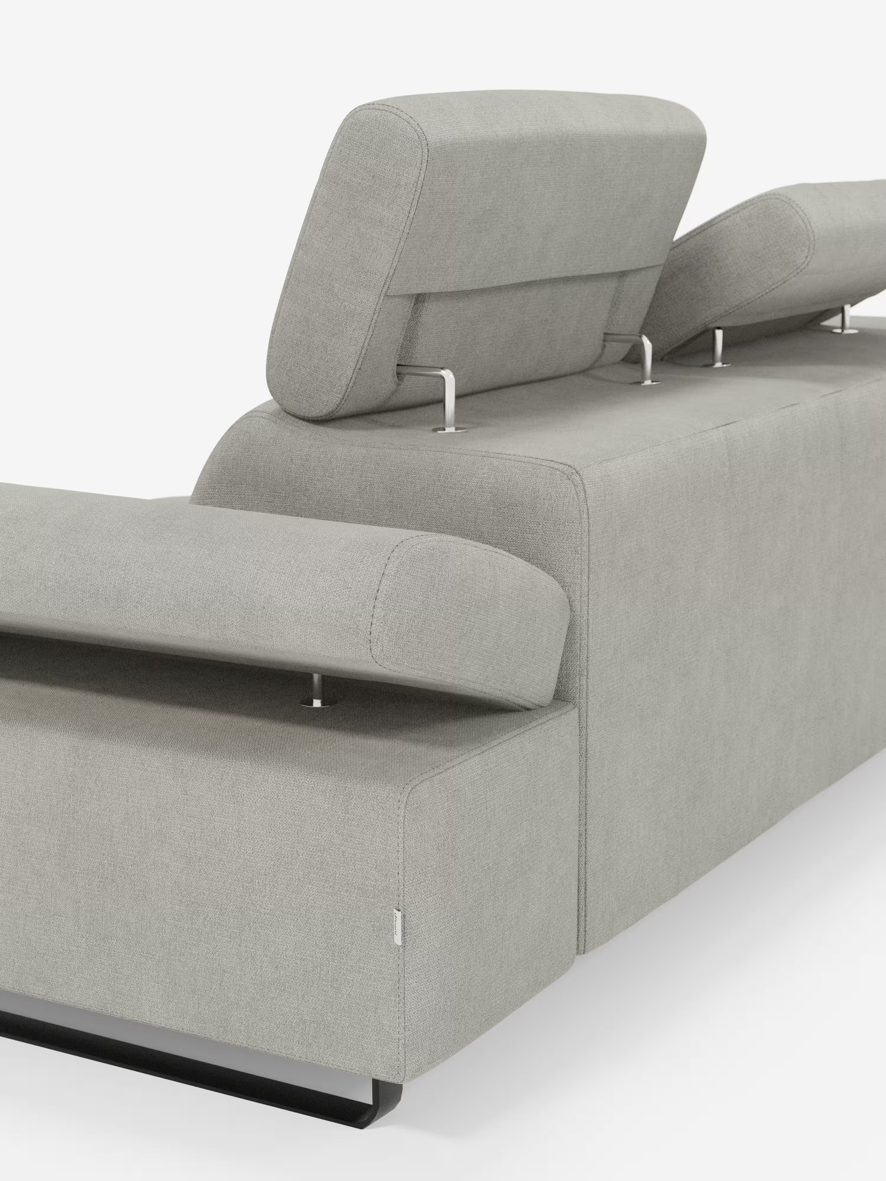 Zayana sofa with pull-out element 2 and 3 seats, reclining armrests and headrests in waterproof fabric