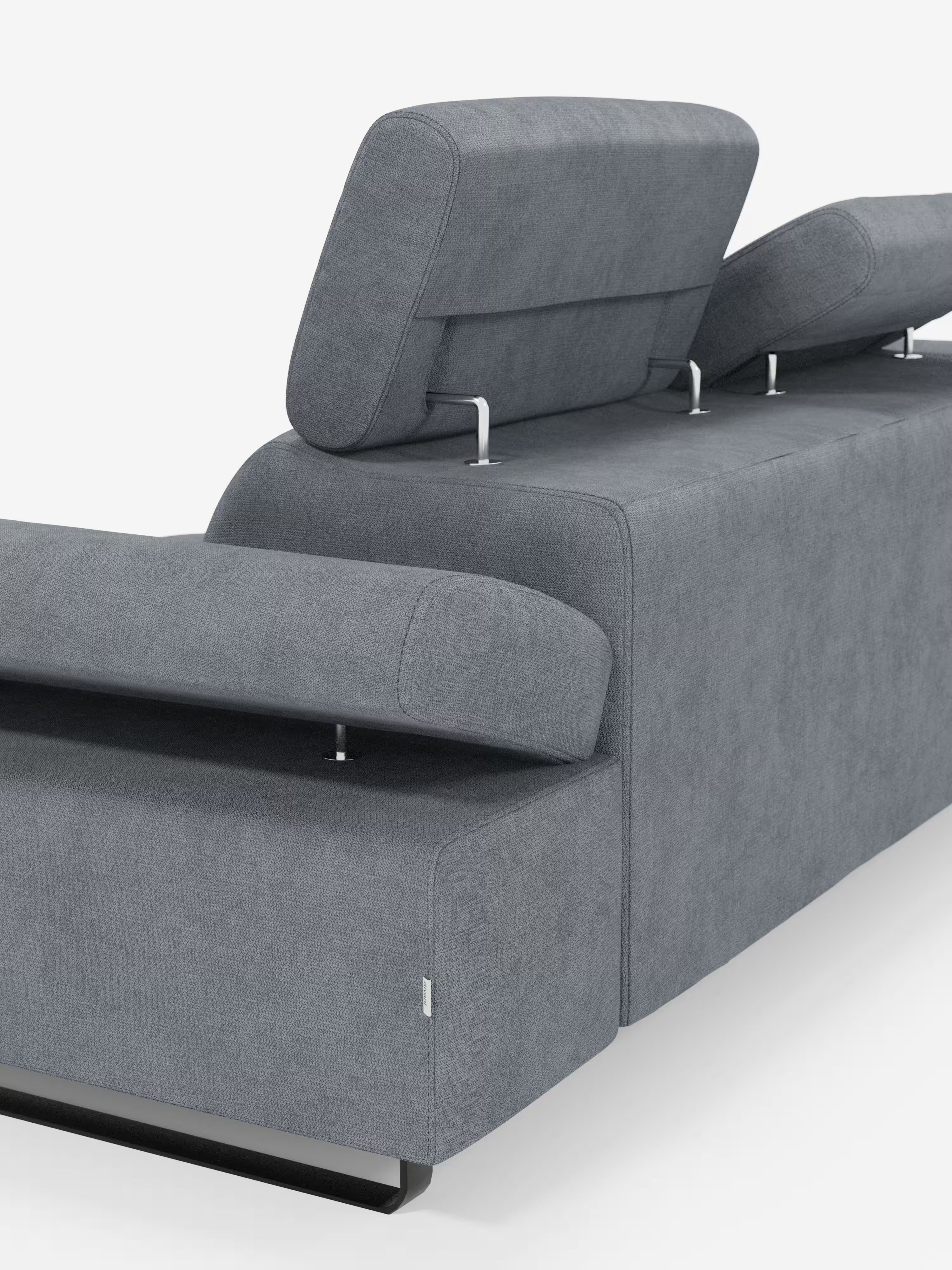 Zayana sofa with pull-out element 2 and 3 seats, reclining armrests and headrests in waterproof fabric