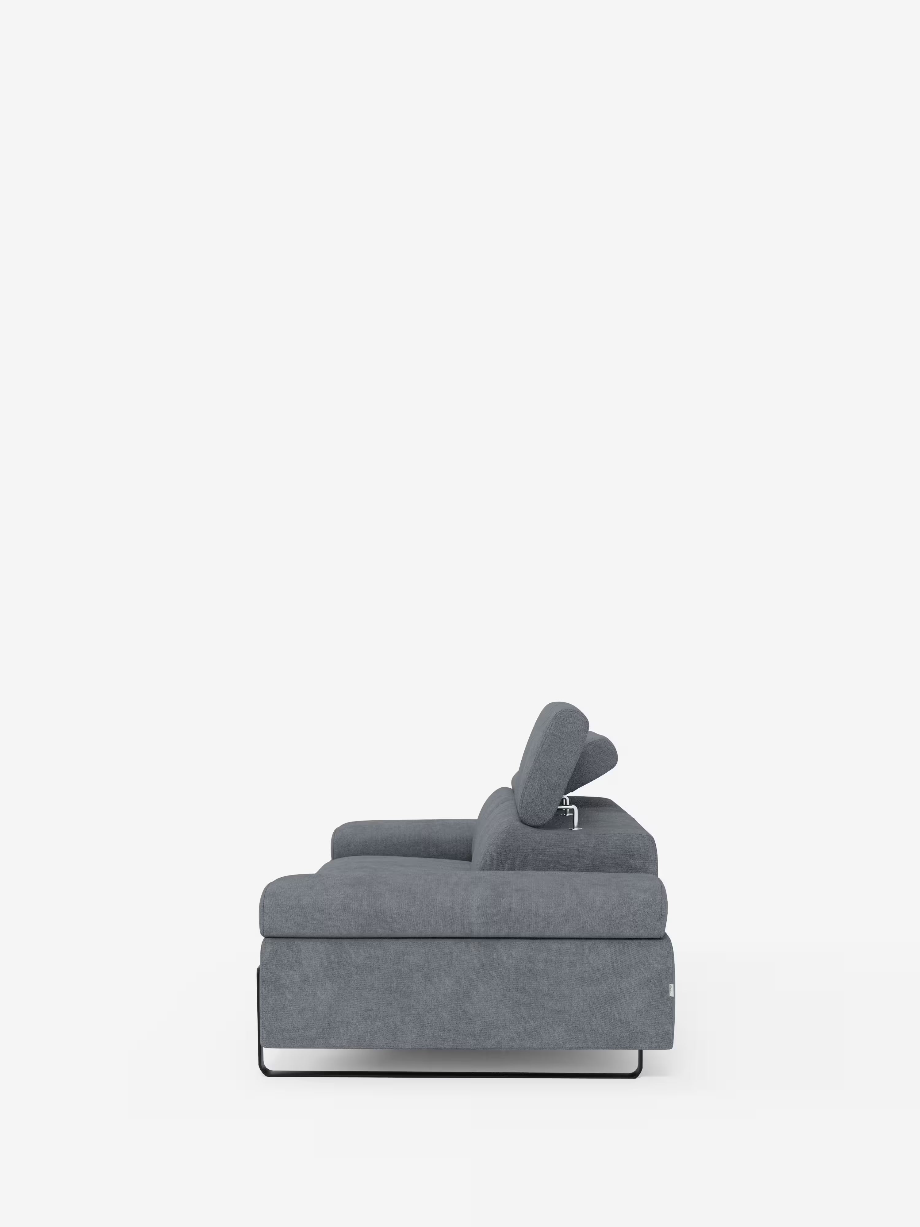 Zayana sofa with pull-out element 2 and 3 seats, reclining armrests and headrests in waterproof fabric