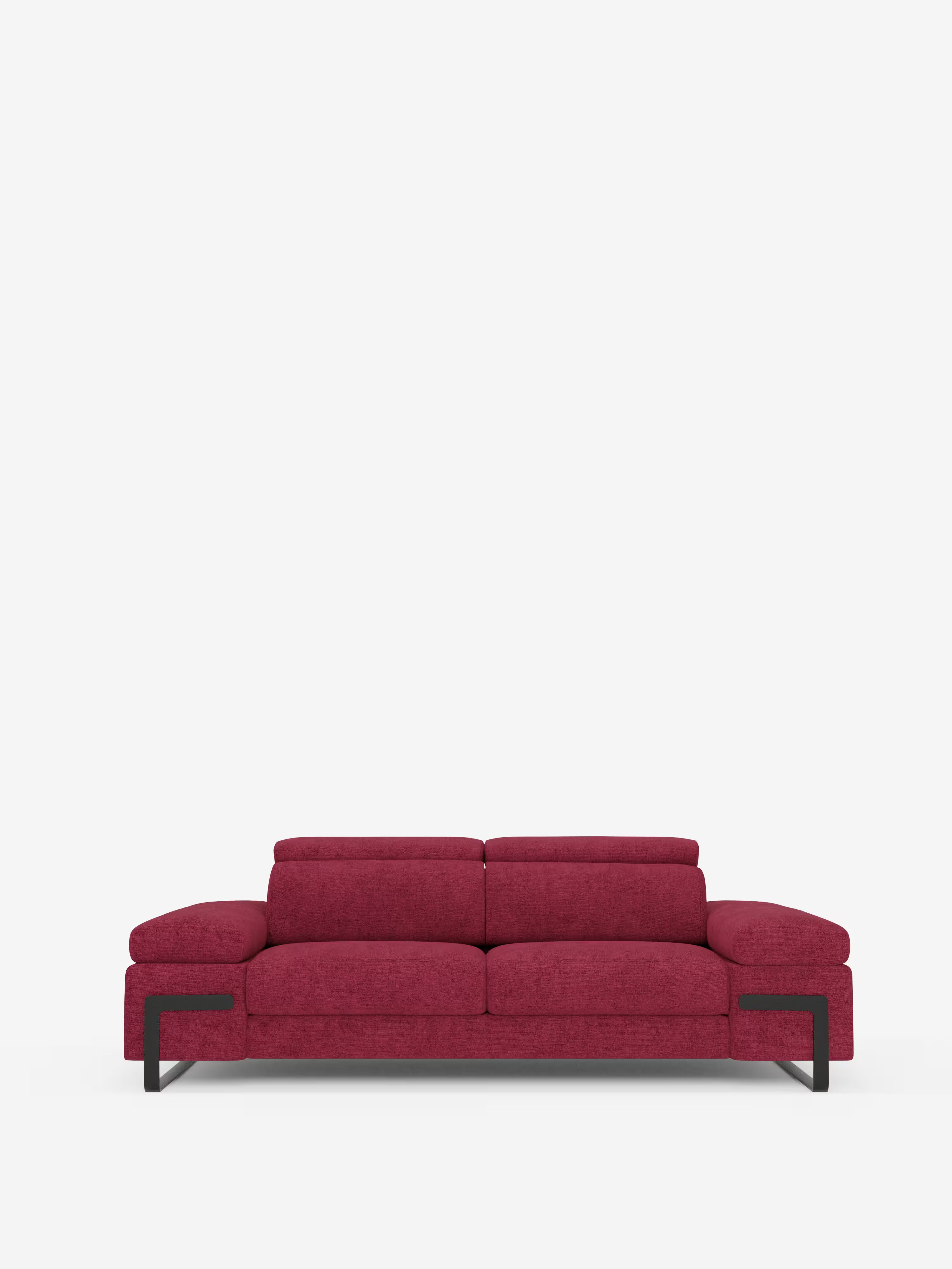 Zayana sofa with pull-out element 2 and 3 seats, reclining armrests and headrests in waterproof fabric