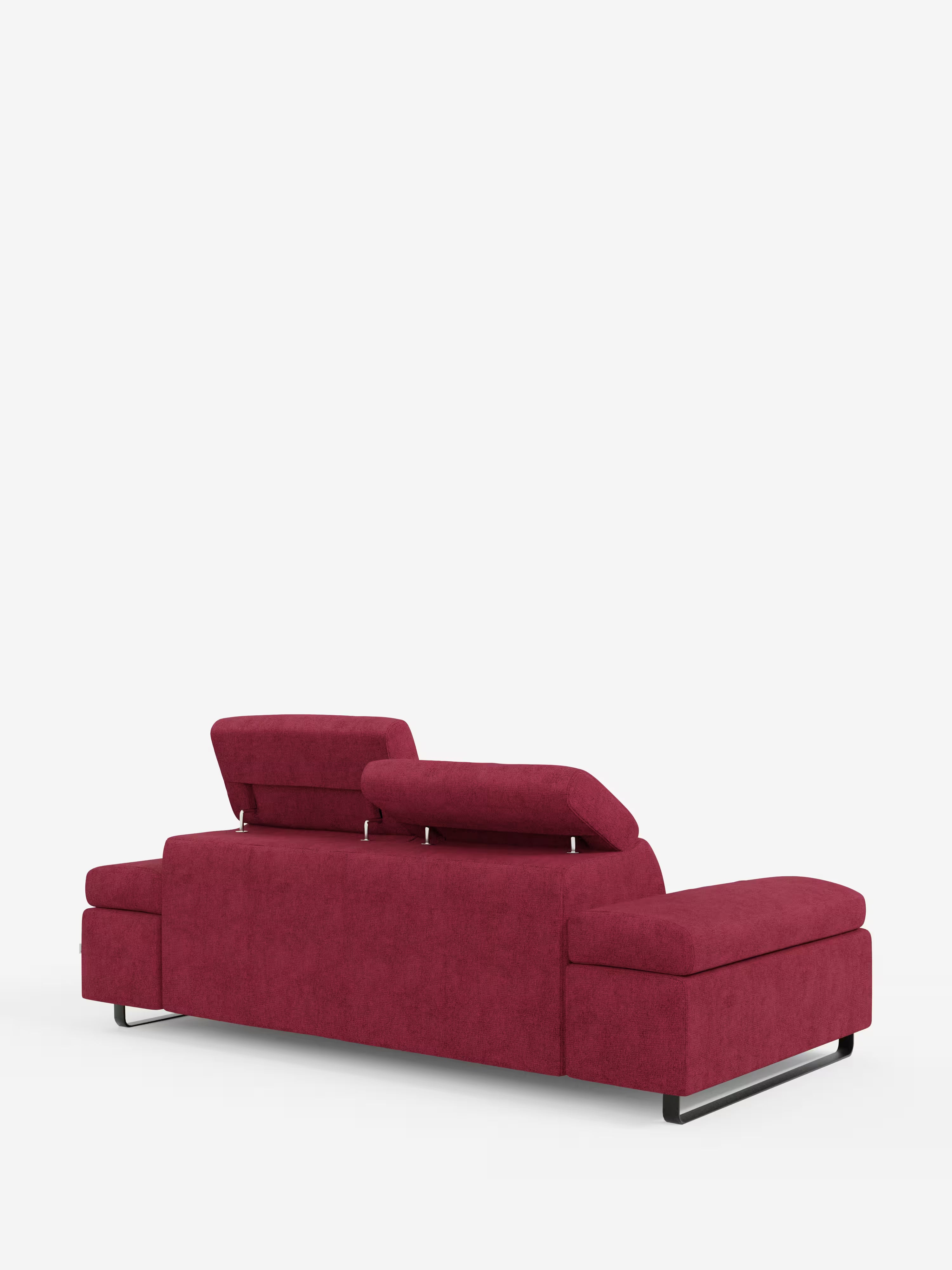 Zayana sofa with pull-out element 2 and 3 seats, reclining armrests and headrests in waterproof fabric