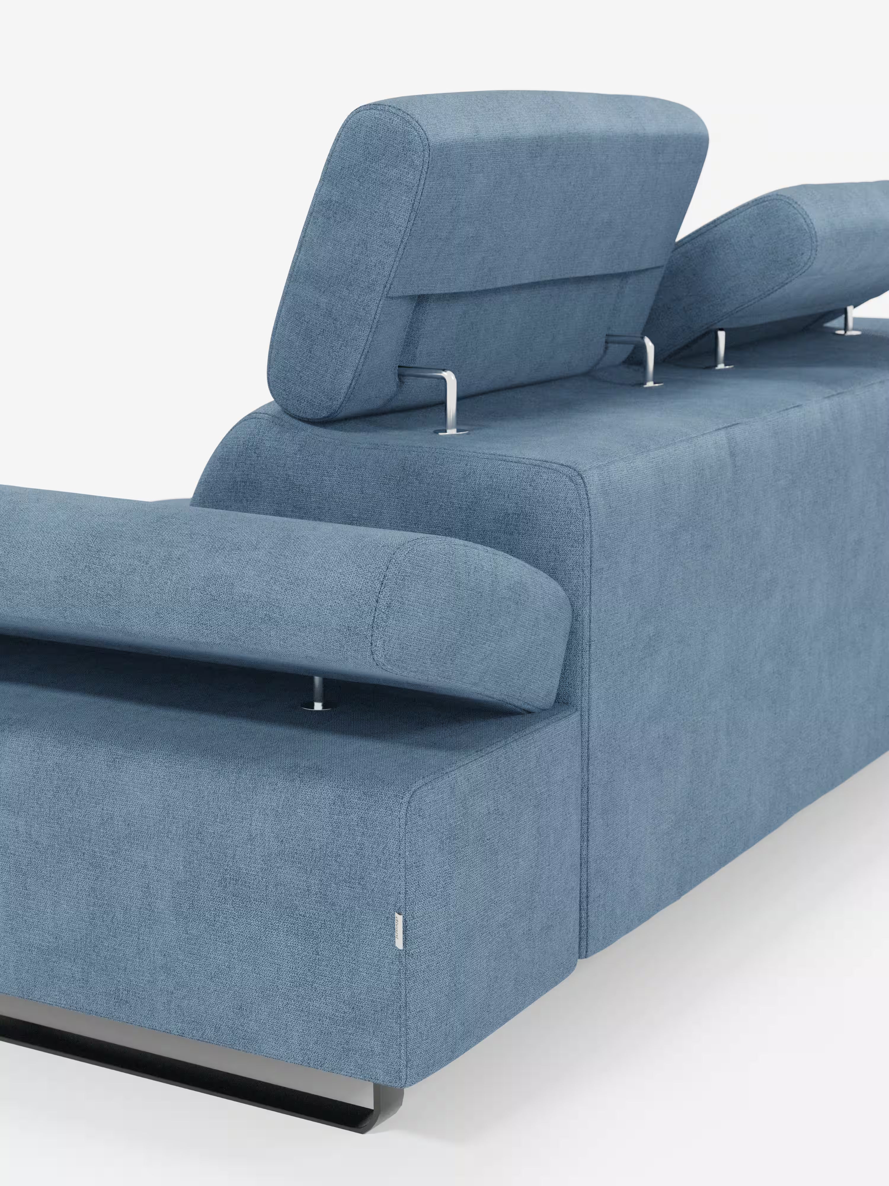 Zayana sofa with pull-out element 2 and 3 seats, reclining armrests and headrests in waterproof fabric