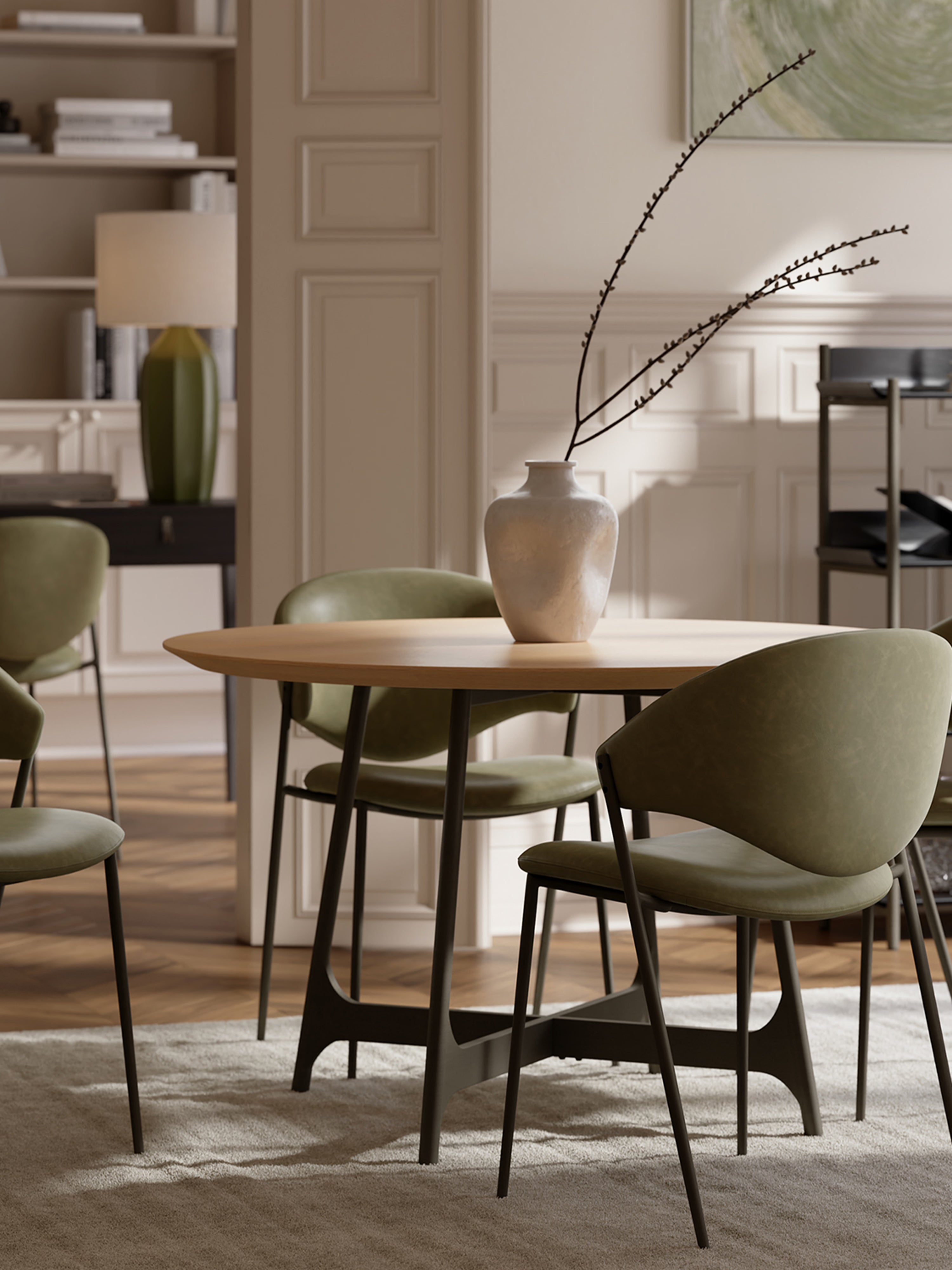 Zone Stuhl aus Kunstleder und Metallgestell - Skandinavische Eleganz und zeitgemäßer Komfort