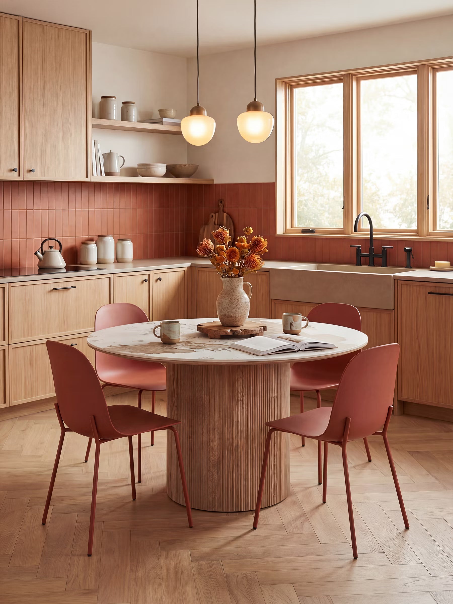 Arredare una cucina piccola con un tavolo da pranzo compatto