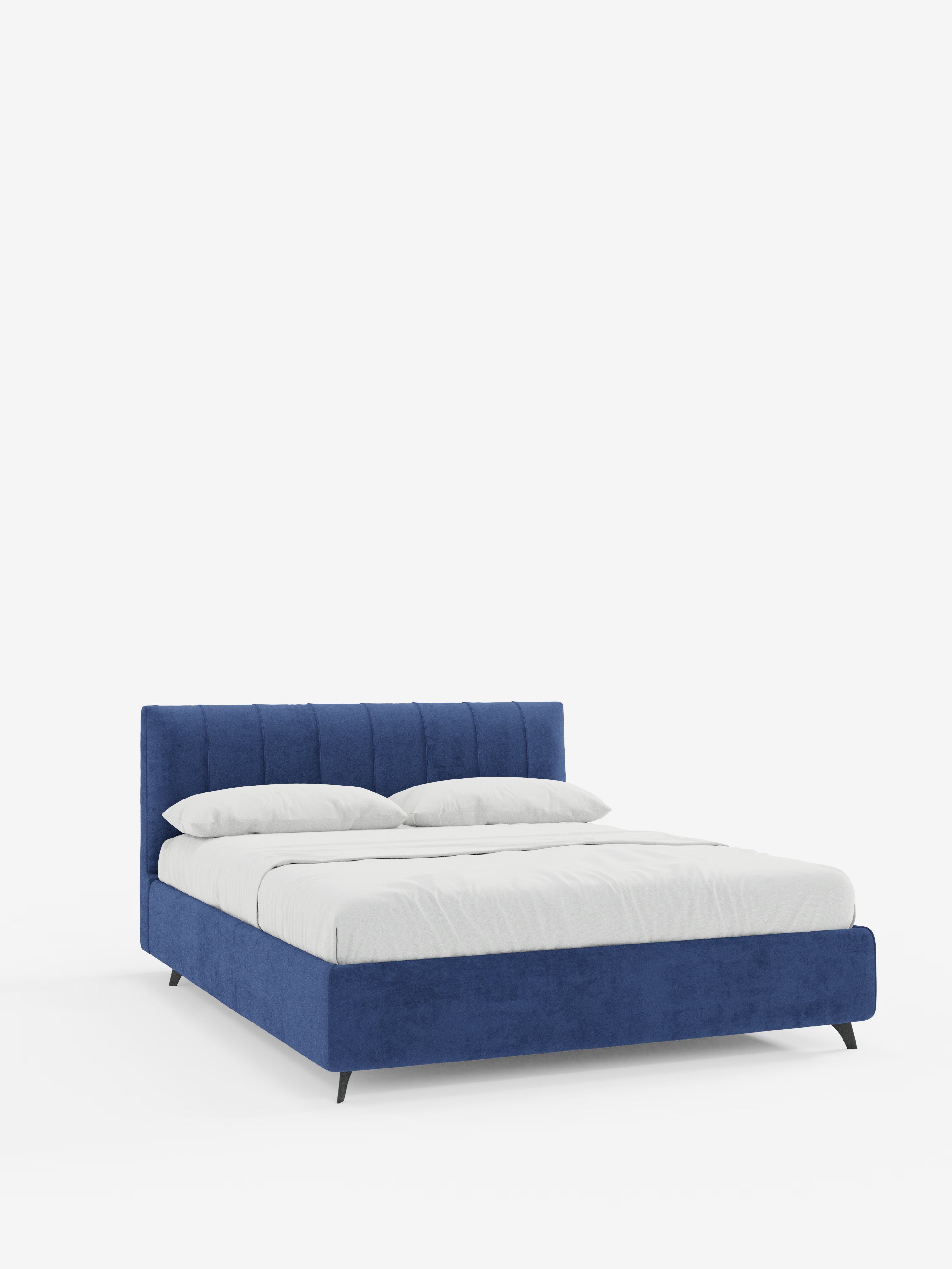 Bogart Modern double storage bed in stain-resistant microfiber, removable cover, and spacious compartment