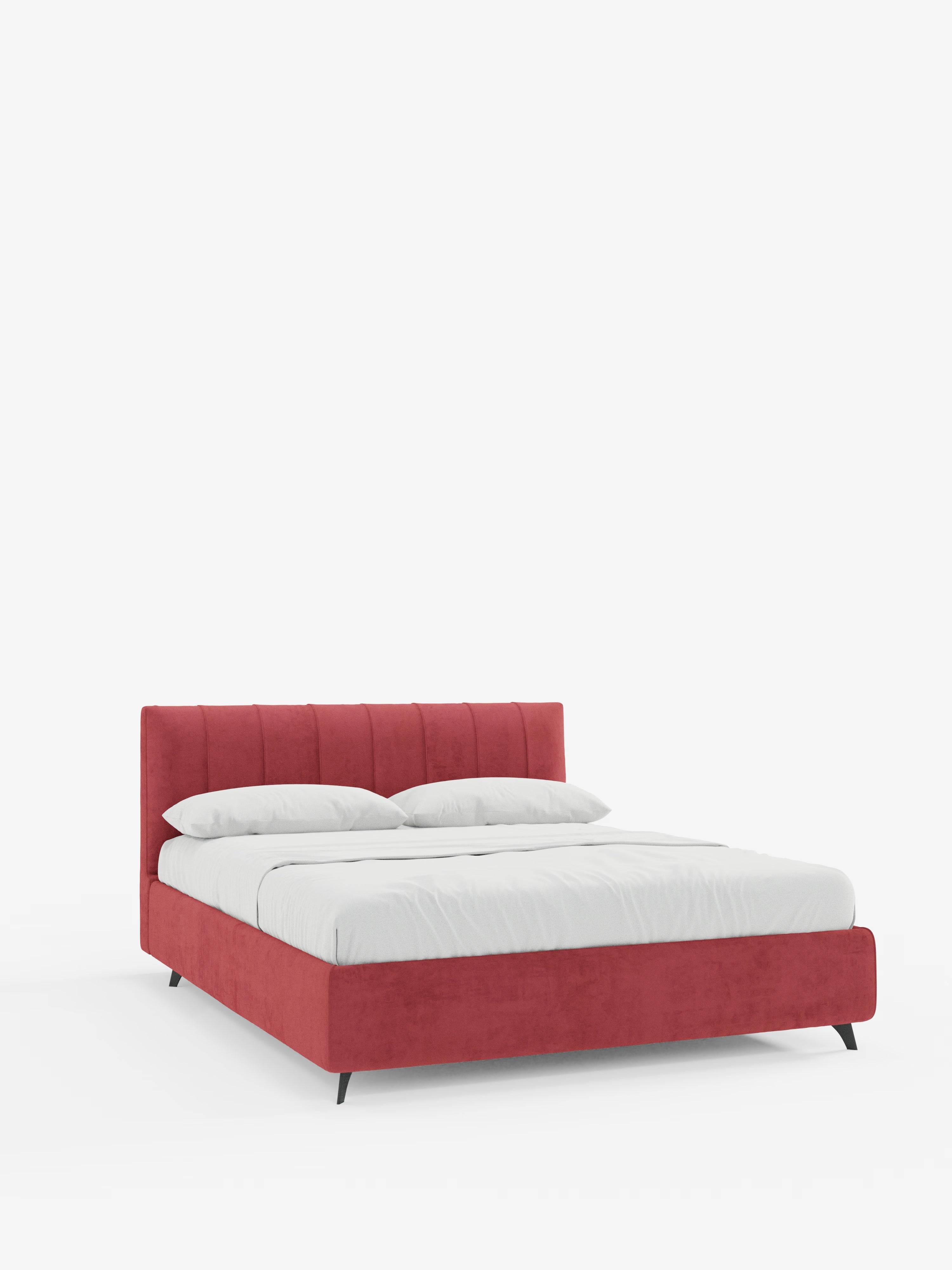 Bogart Modern double storage bed in stain-resistant microfiber, removable cover, and spacious compartment