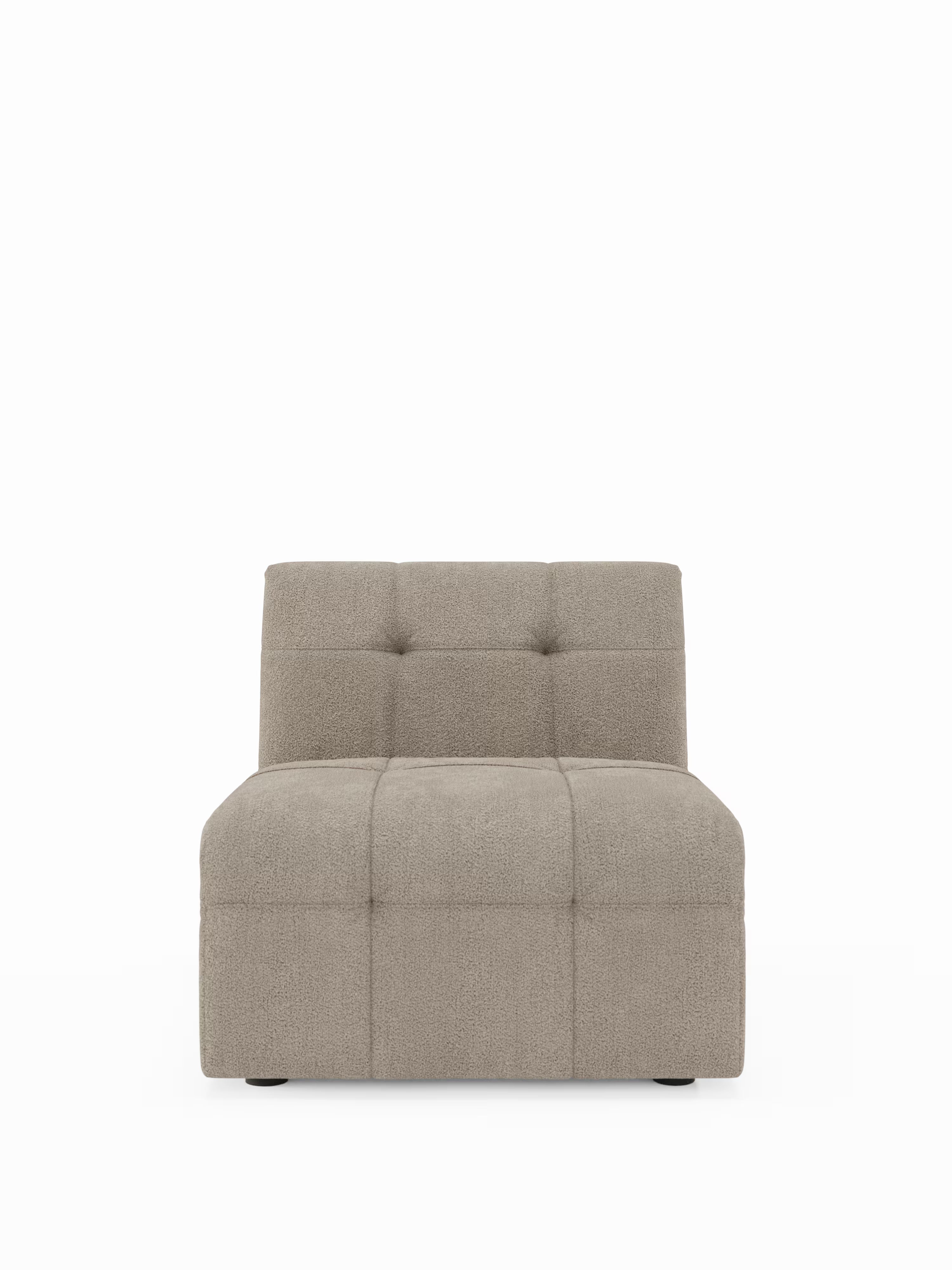 Mosaic Poltrona modulare moderna in tessuto bouclé smacchiabile – capitonné e componibile