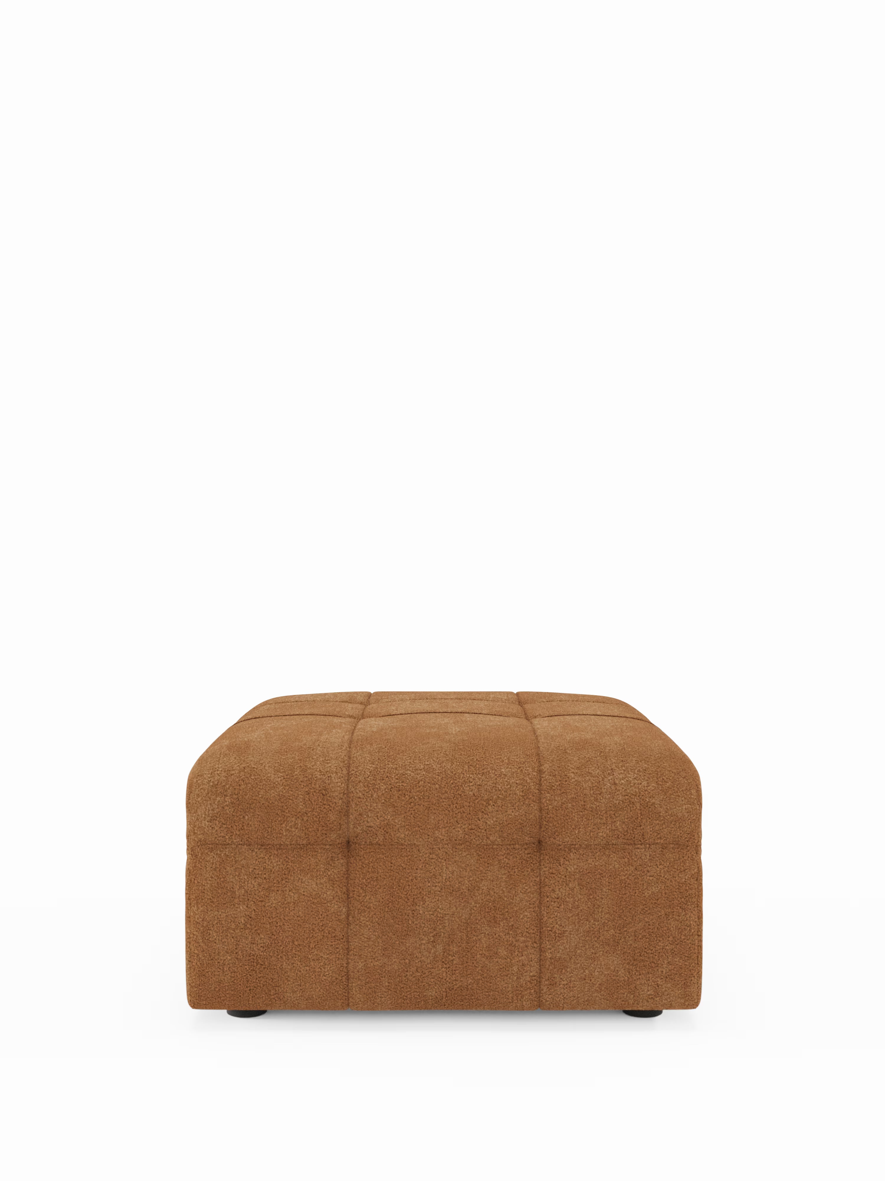 Mosaic puf moderno modular en tela bouclé antimanchas – capitoné y modular