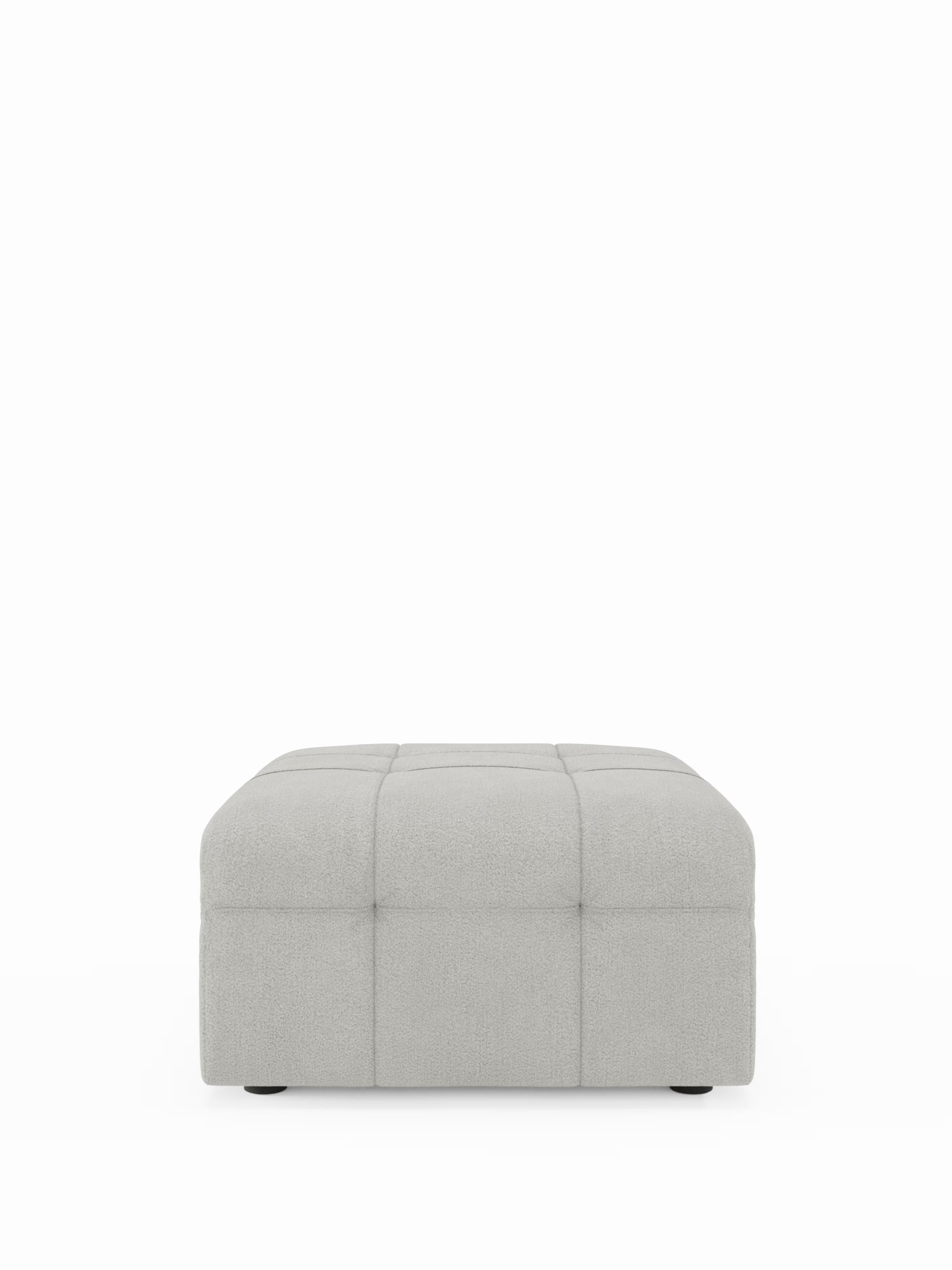 Mosaic puf moderno modular en tela bouclé antimanchas – capitoné y modular