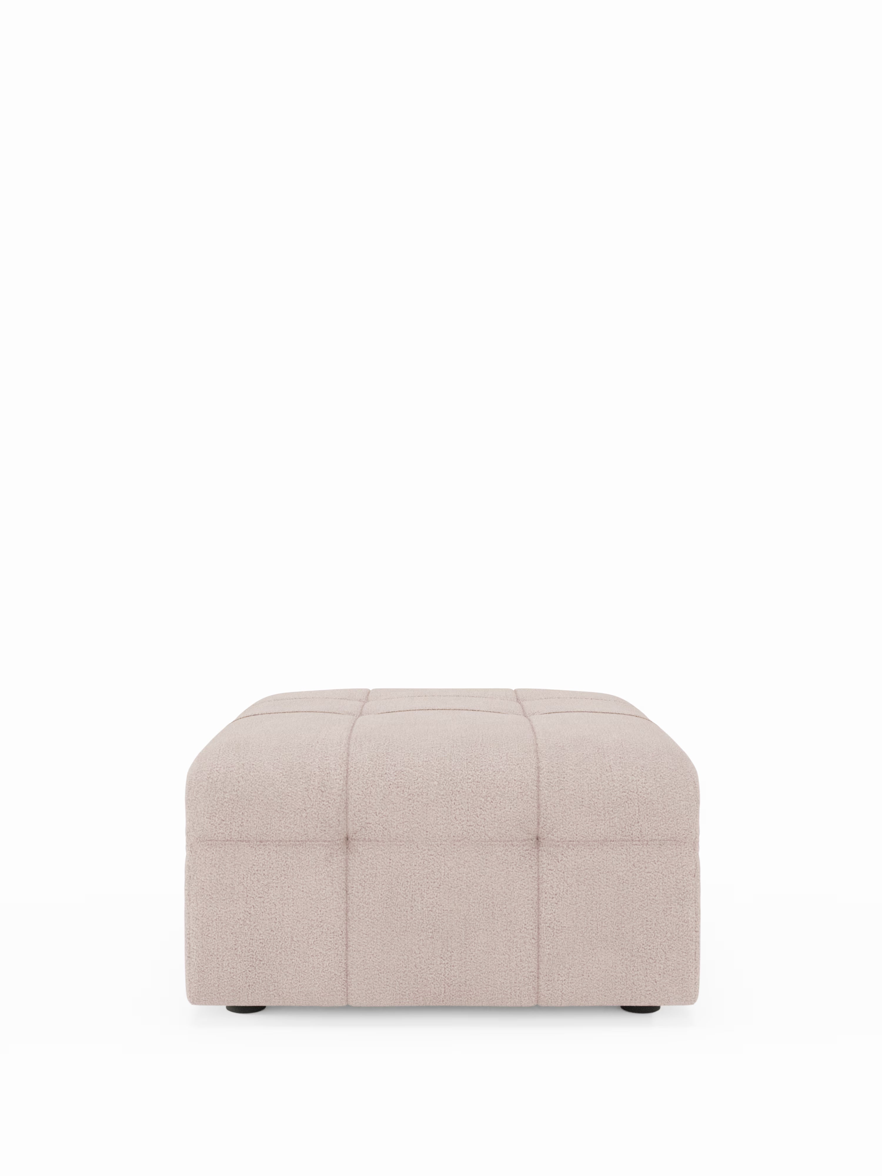 Mosaic puf moderno modular en tela bouclé antimanchas – capitoné y modular