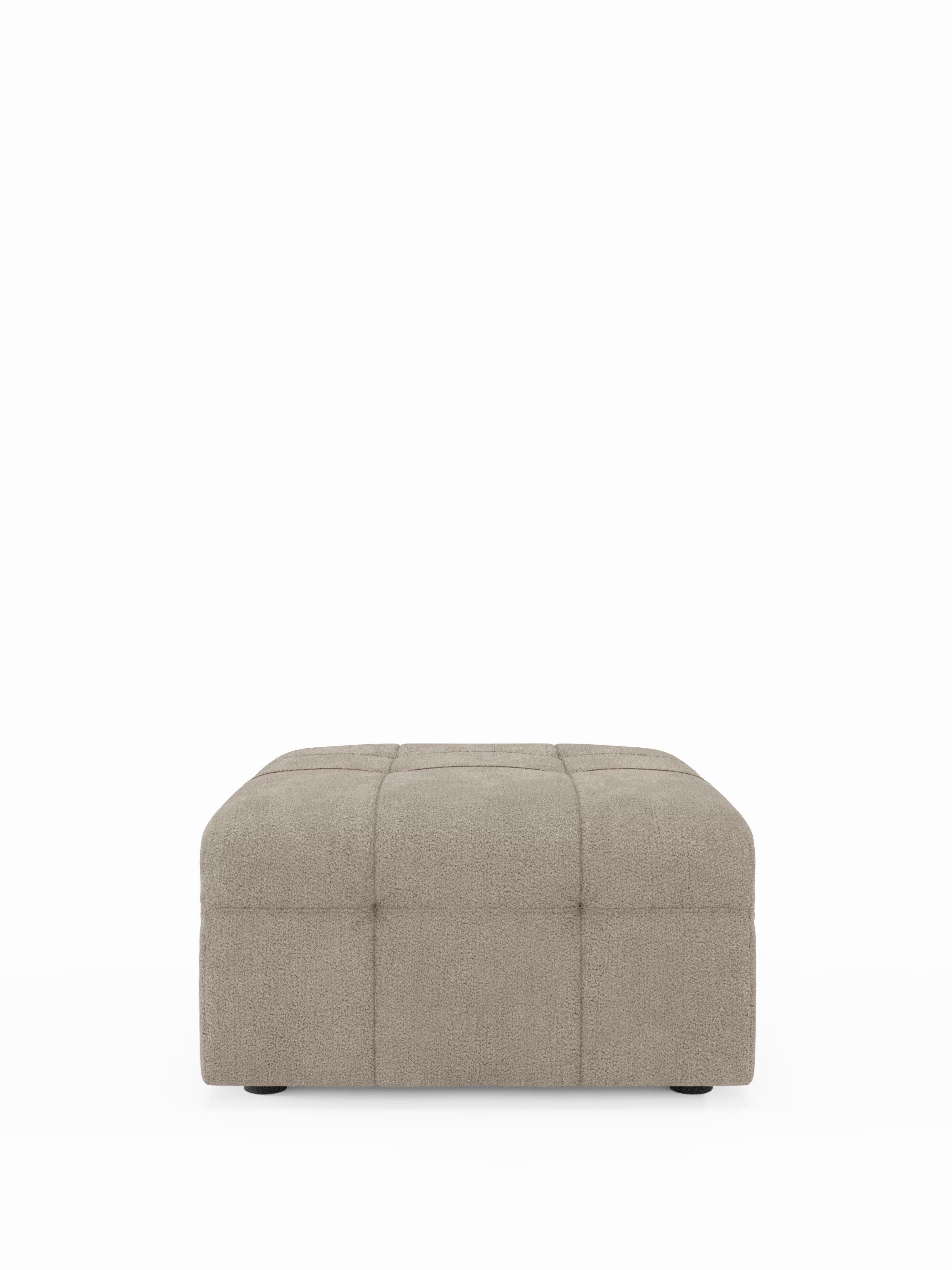 Mosaic puf moderno modular en tela bouclé antimanchas – capitoné y modular