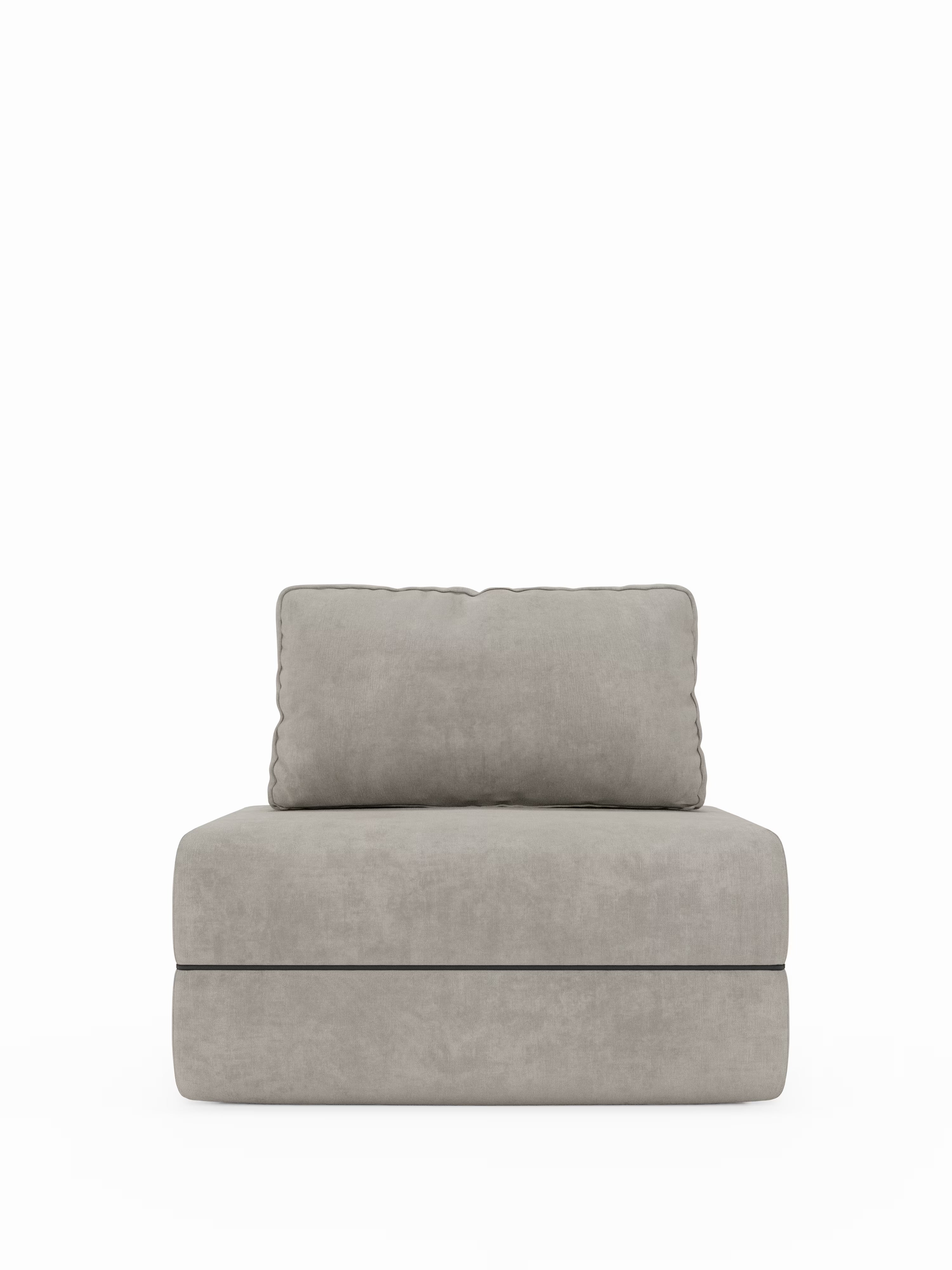 Rift Poltrona letto moderna in tessuto smacchiabile – materasso 22 cm con memory e schienale mobile