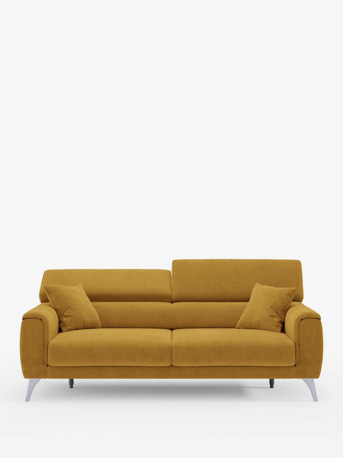Caravaggio Sofa für 2 oder 3 Personen mit ausziehbaren Sitzen und verstellbaren Kopfstützen aus fleckenabweisendem Stoff