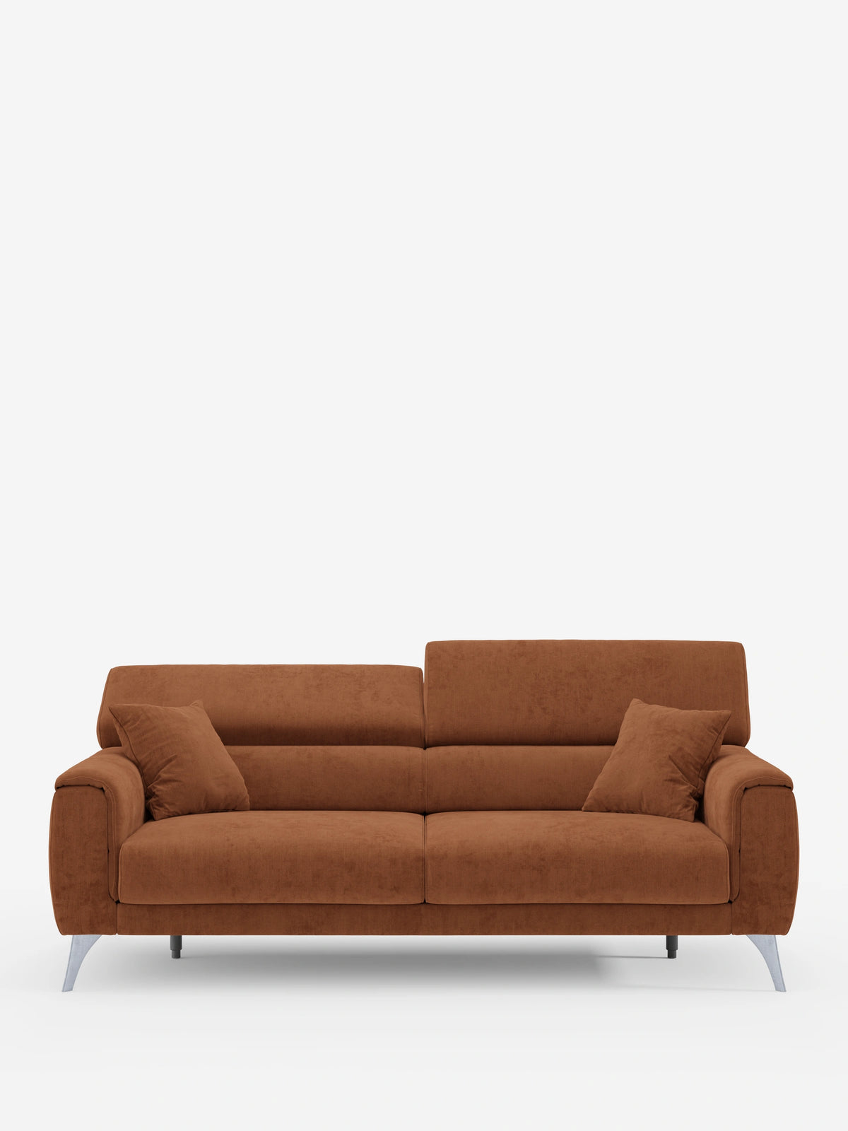 Caravaggio Sofa für 2 oder 3 Personen mit ausziehbaren Sitzen und verstellbaren Kopfstützen aus fleckenabweisendem Stoff