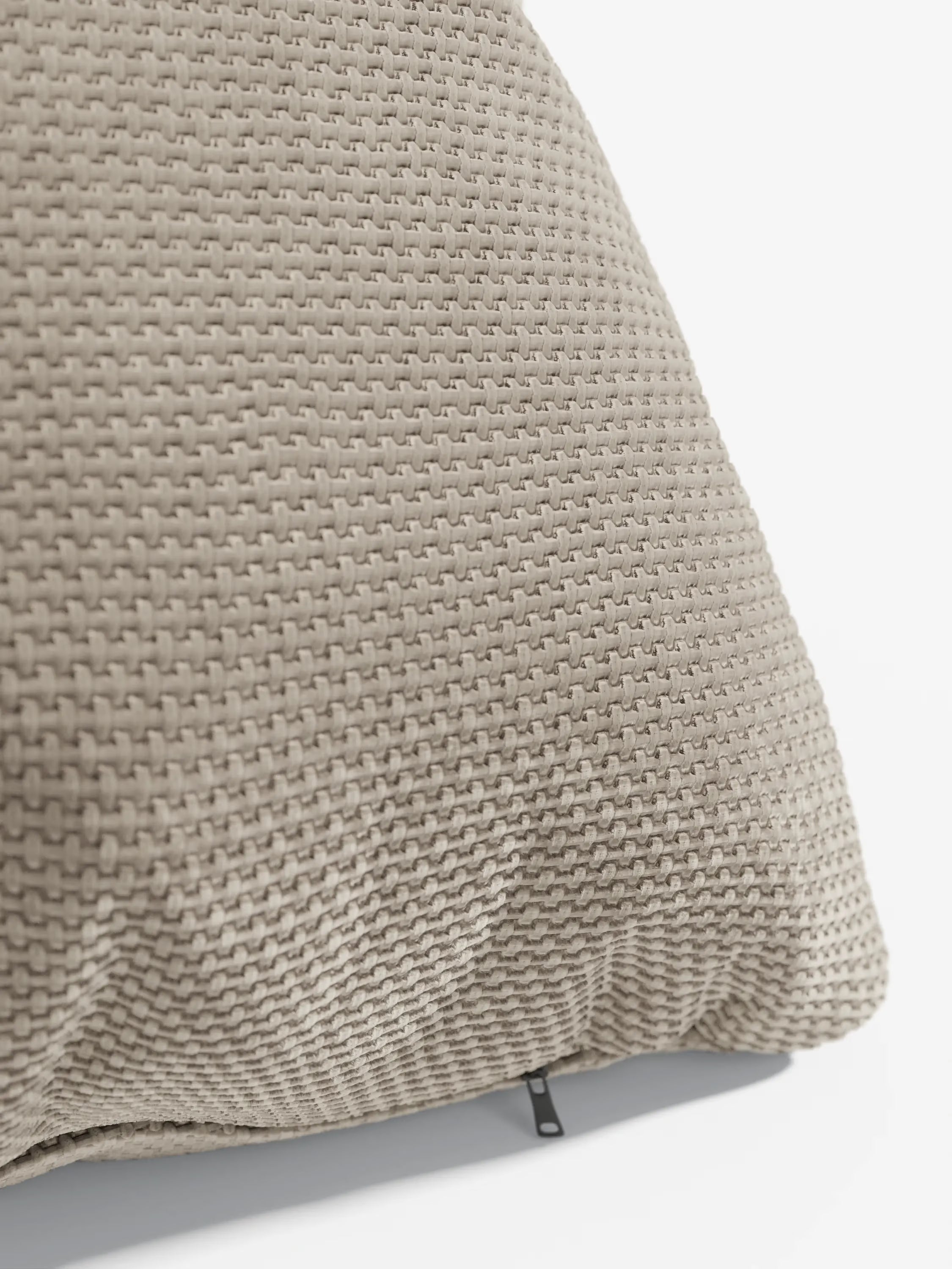 Aston Decorative square padded cushion 45x45 in water-repellent chenille fabric
