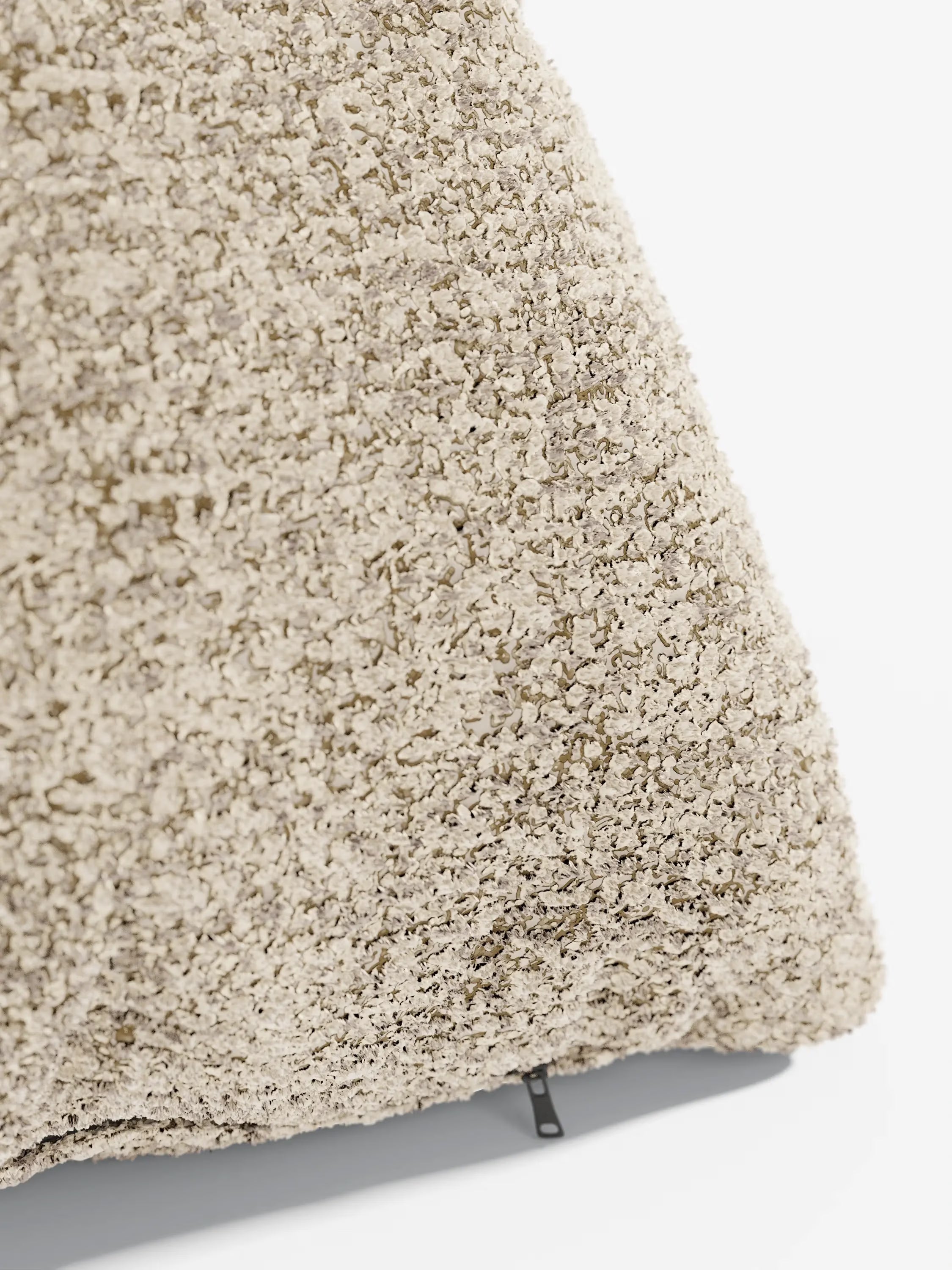 Magnolia Cuscino imbottito decorativo quadrato 45x45 in Bouclé Mélange Elegante e Materico