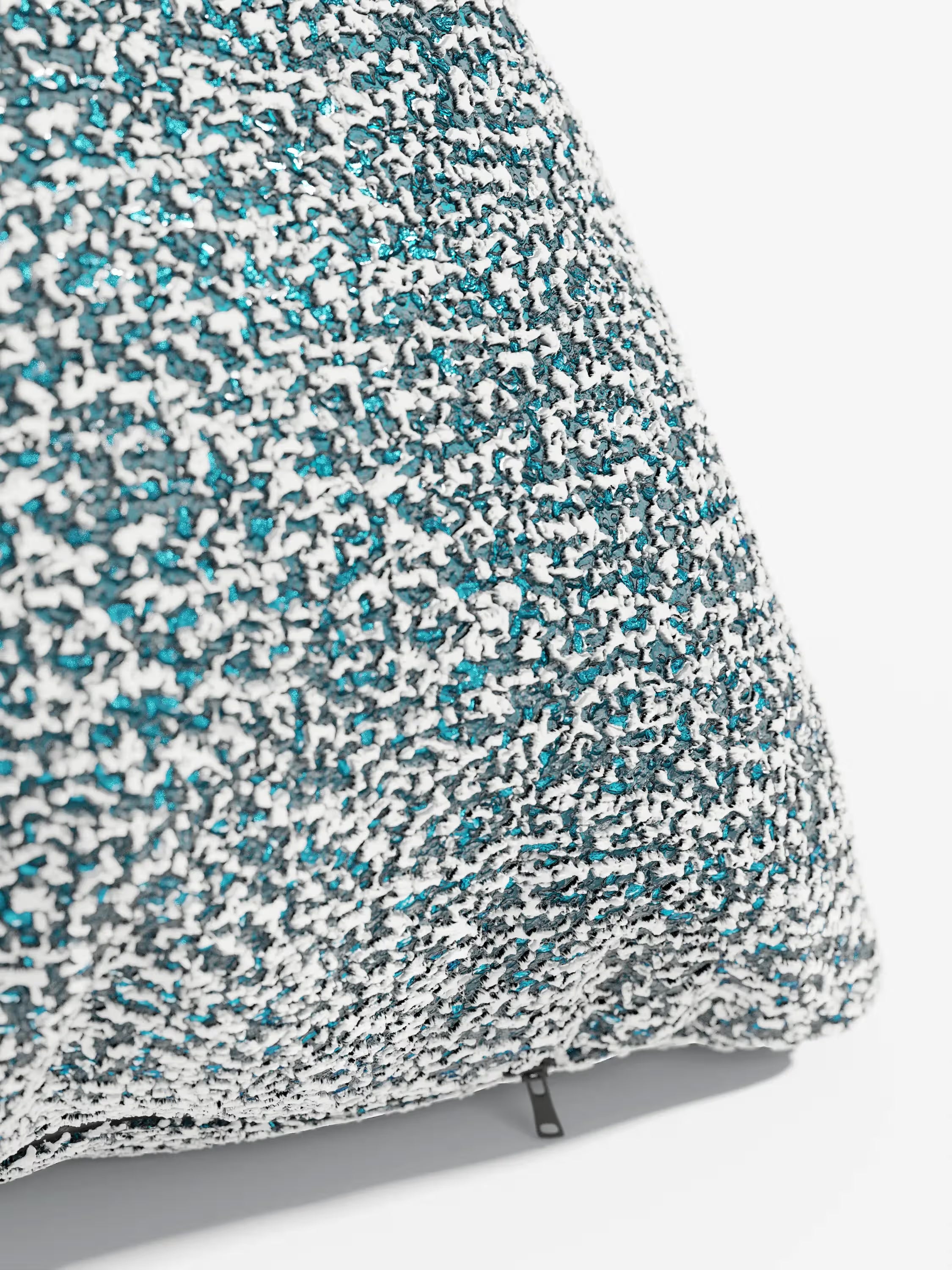 Magnolia Cuscino imbottito decorativo quadrato 45x45 in Bouclé Mélange Elegante e Materico