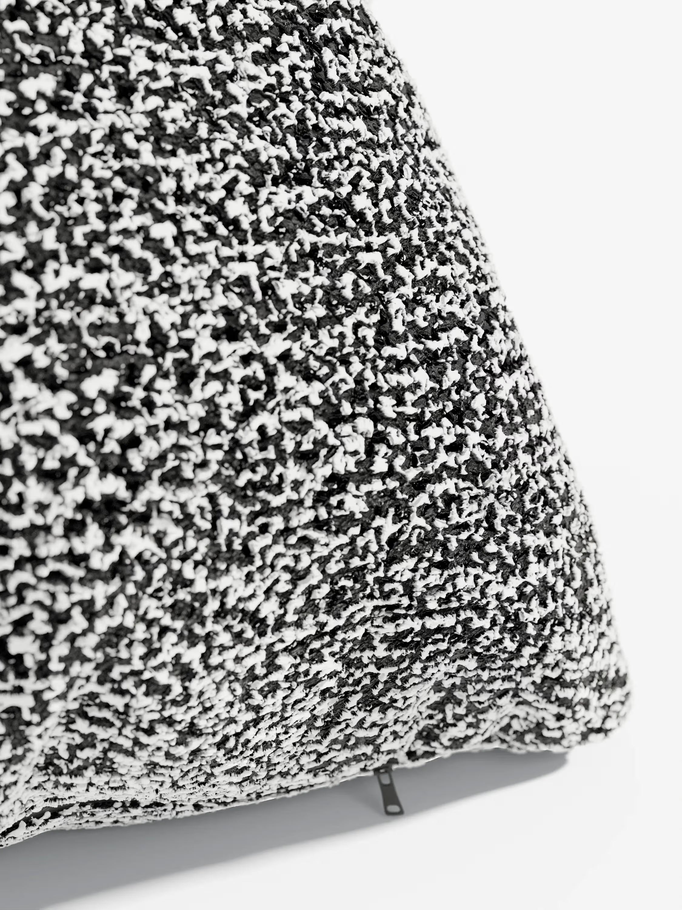 Magnolia Cuscino imbottito decorativo quadrato 45x45 in Bouclé Mélange Elegante e Materico