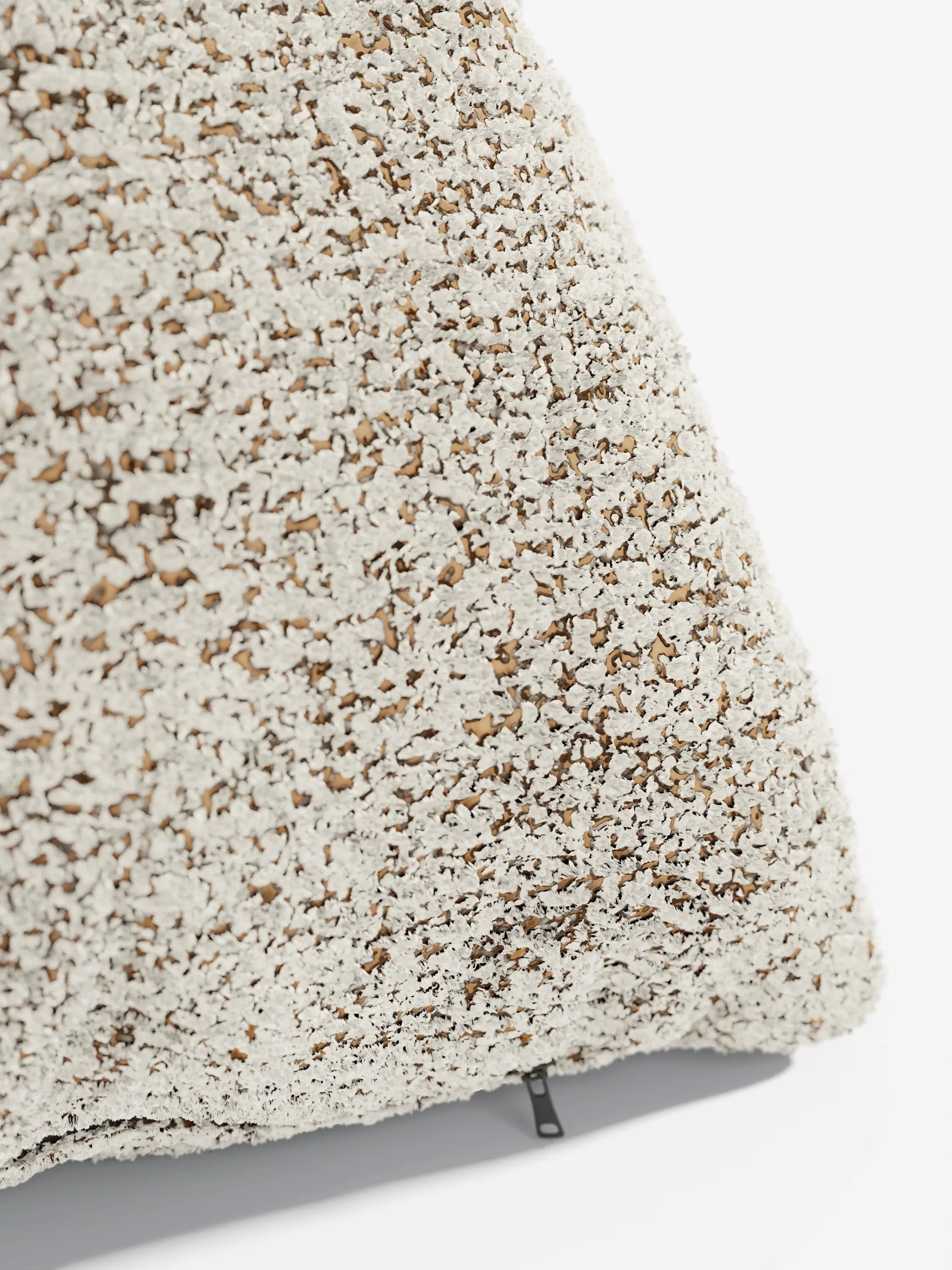 Magnolia Cuscino imbottito decorativo quadrato 45x45 in Bouclé Mélange Elegante e Materico