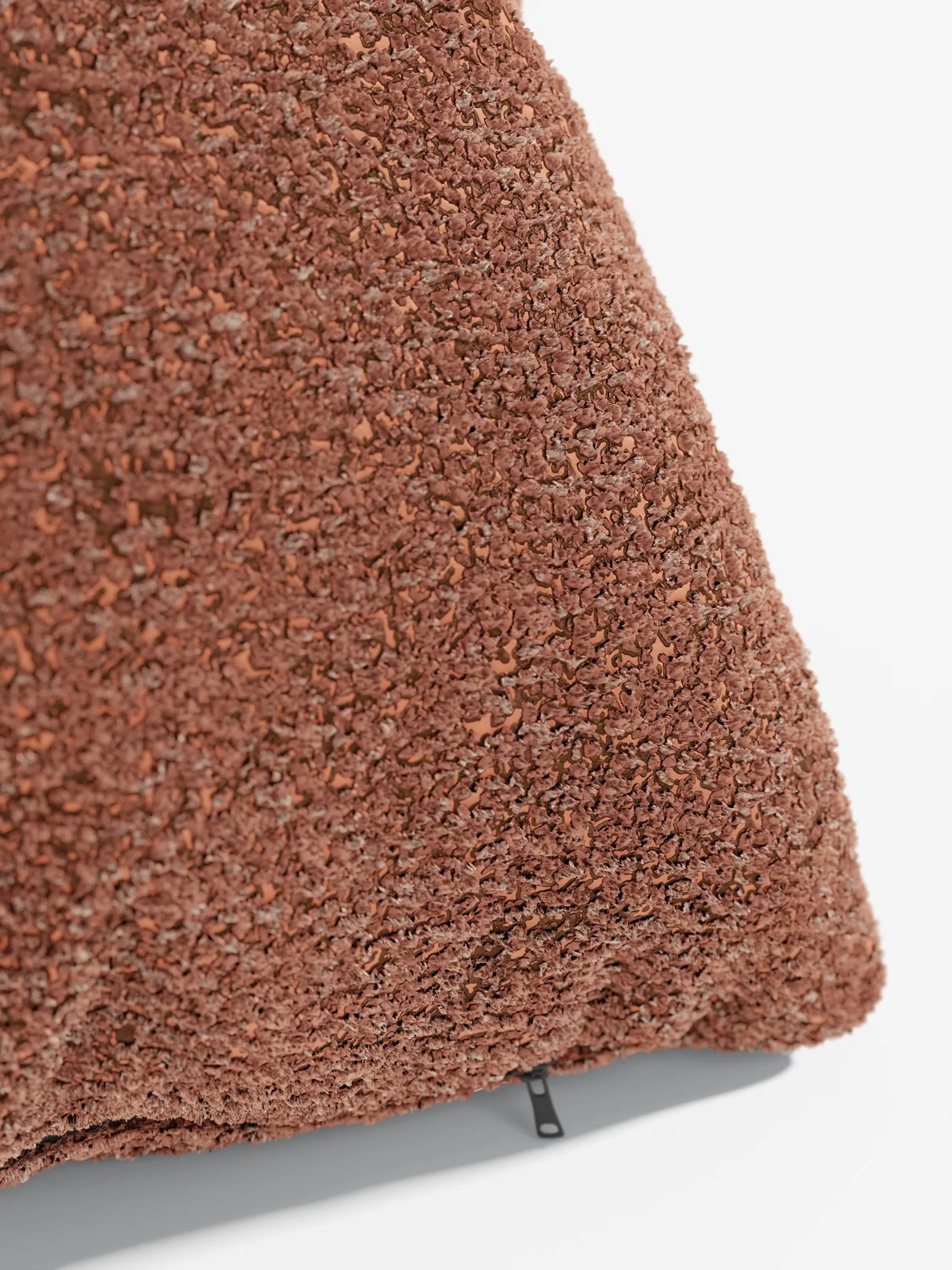 Magnolia Cuscino imbottito decorativo quadrato 45x45 in Bouclé Mélange Elegante e Materico