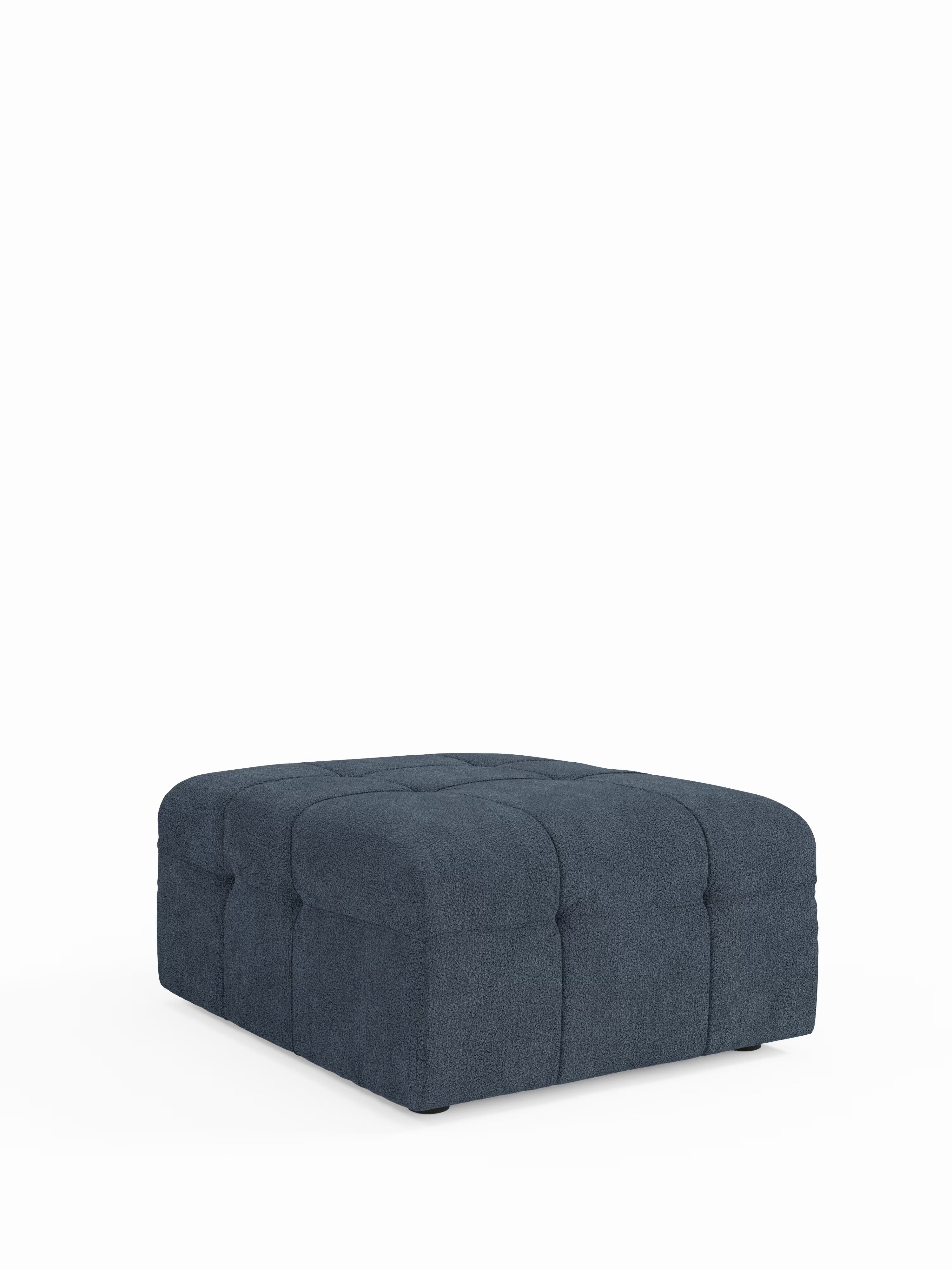 Mosaic puf moderno modular en tela bouclé antimanchas – capitoné y modular
