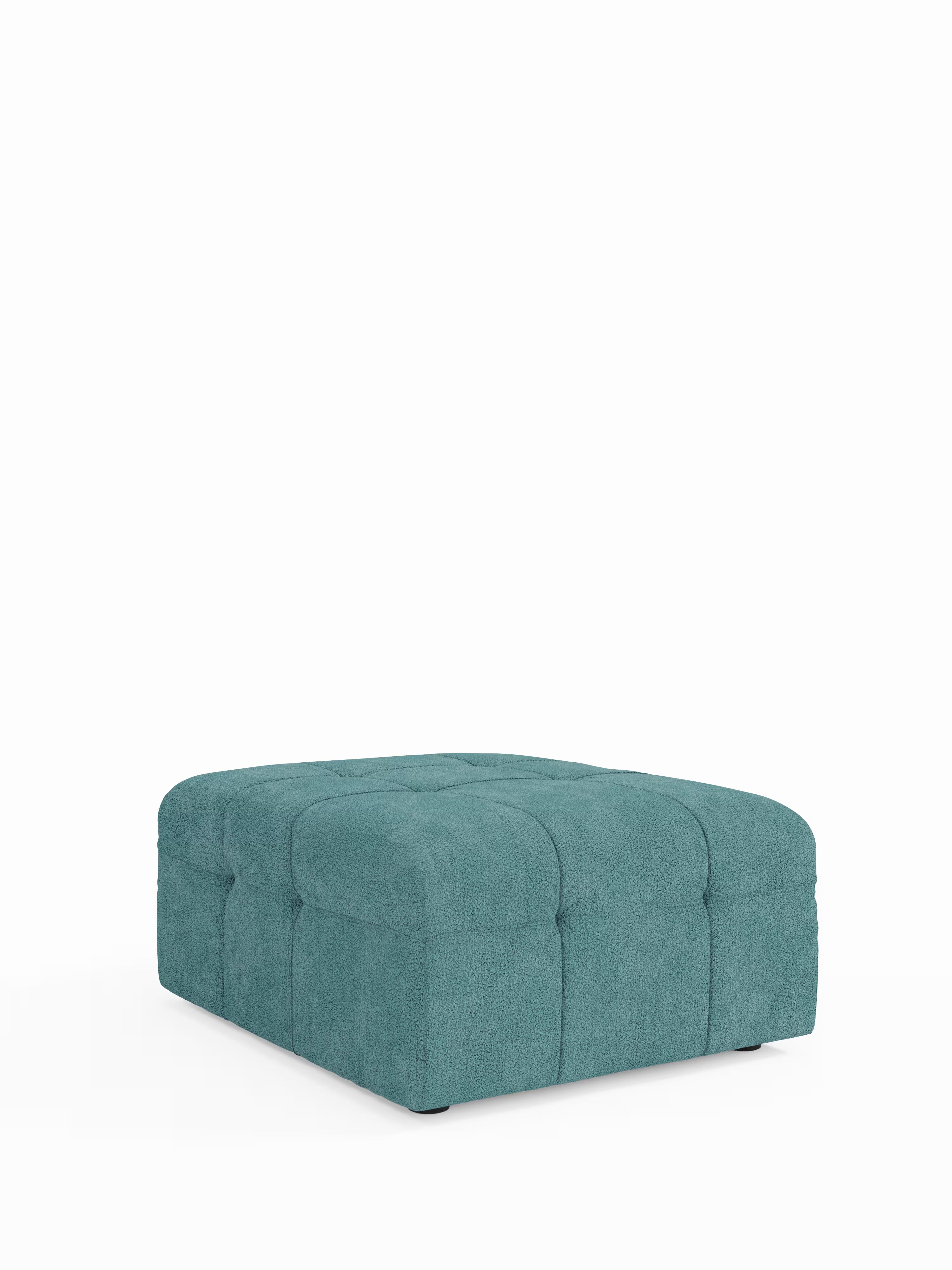 Mosaic puf moderno modular en tela bouclé antimanchas – capitoné y modular