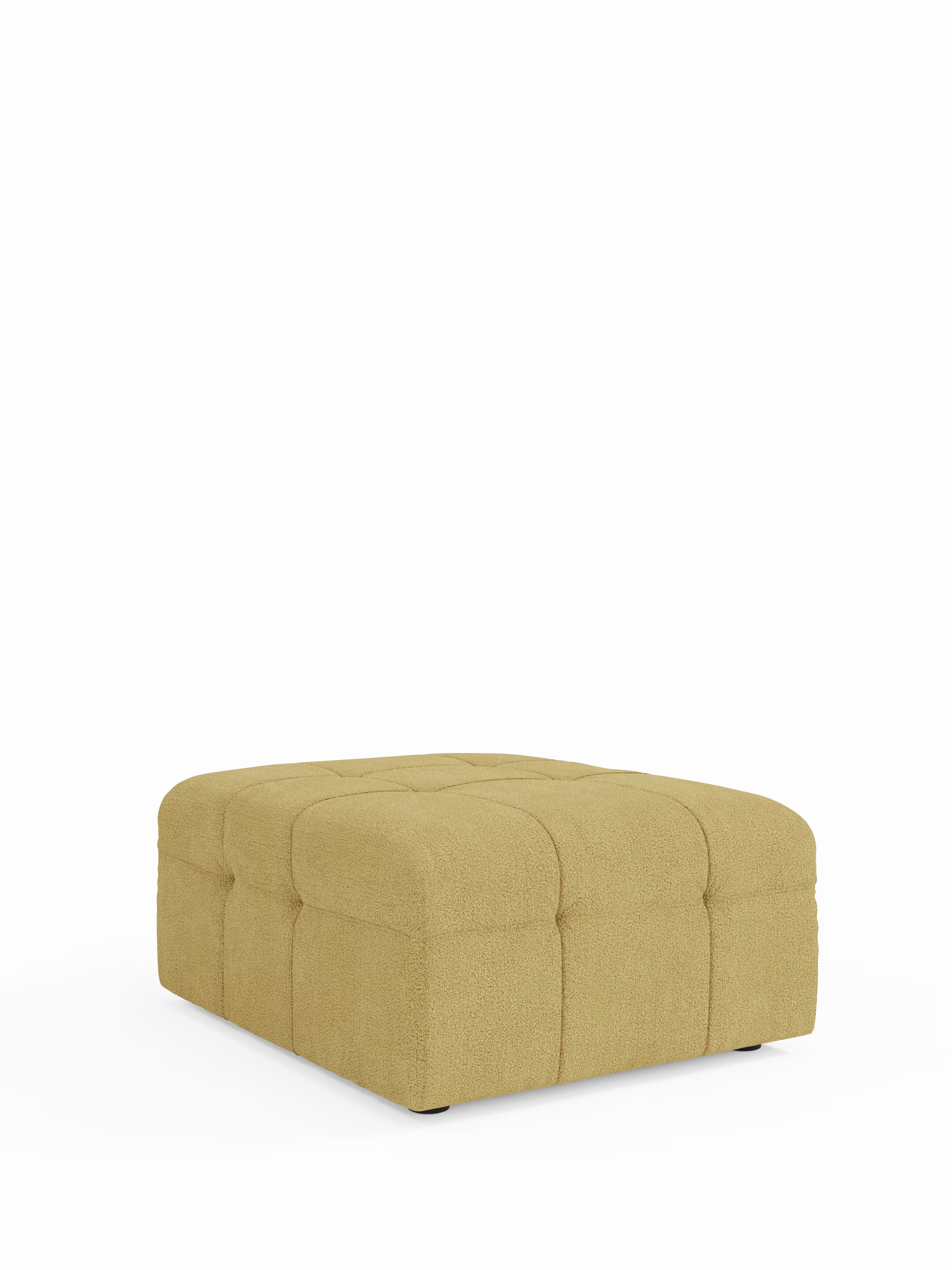 Mosaic puf moderno modular en tela bouclé antimanchas – capitoné y modular