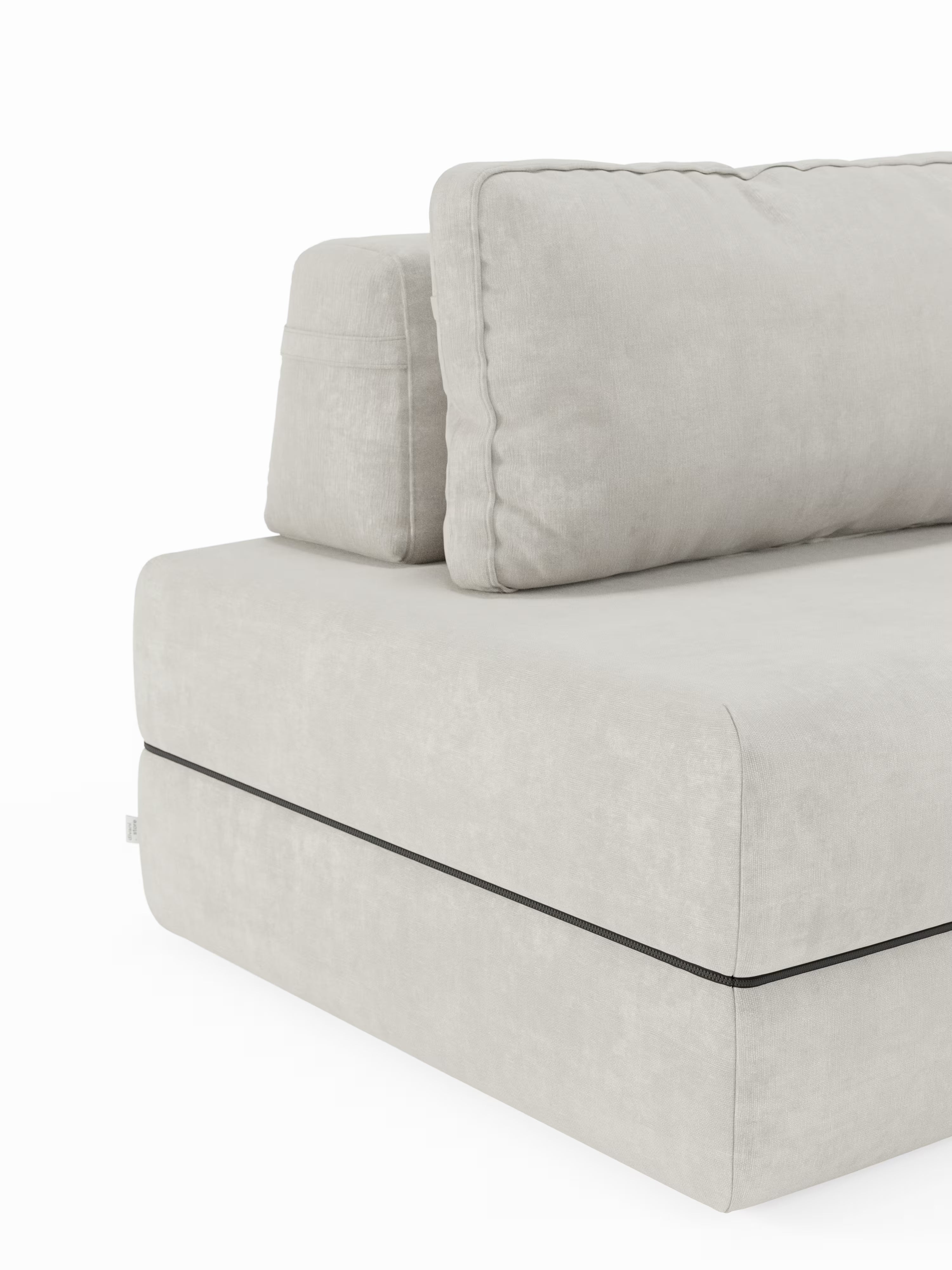 Rift Poltrona letto moderna in tessuto smacchiabile – materasso 22 cm con memory e schienale mobile