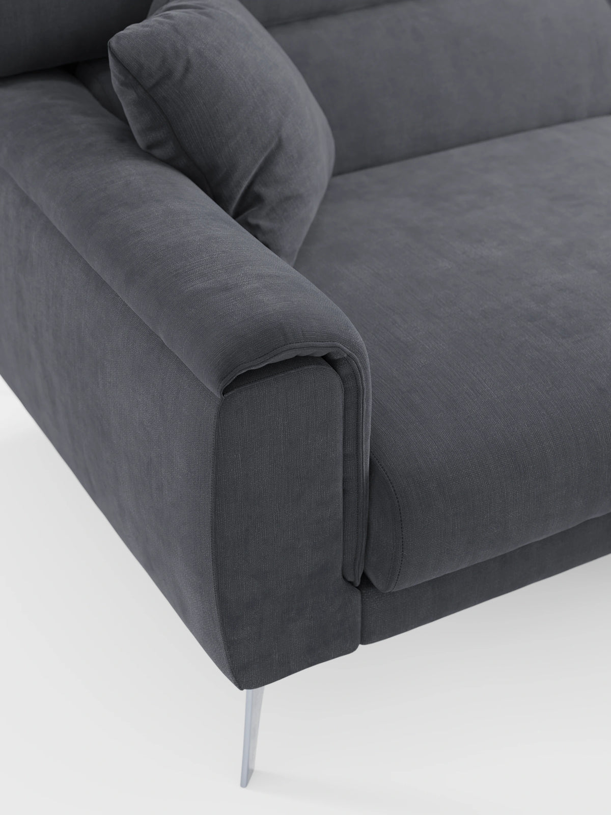 Caravaggio Sofa für 2 oder 3 Personen mit ausziehbaren Sitzen und verstellbaren Kopfstützen aus fleckenabweisendem Stoff