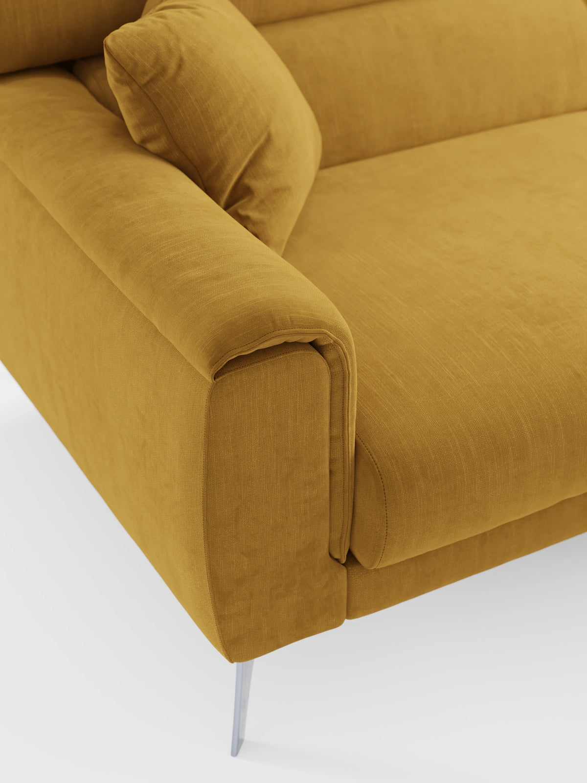 Caravaggio Sofa für 2 oder 3 Personen mit ausziehbaren Sitzen und verstellbaren Kopfstützen aus fleckenabweisendem Stoff