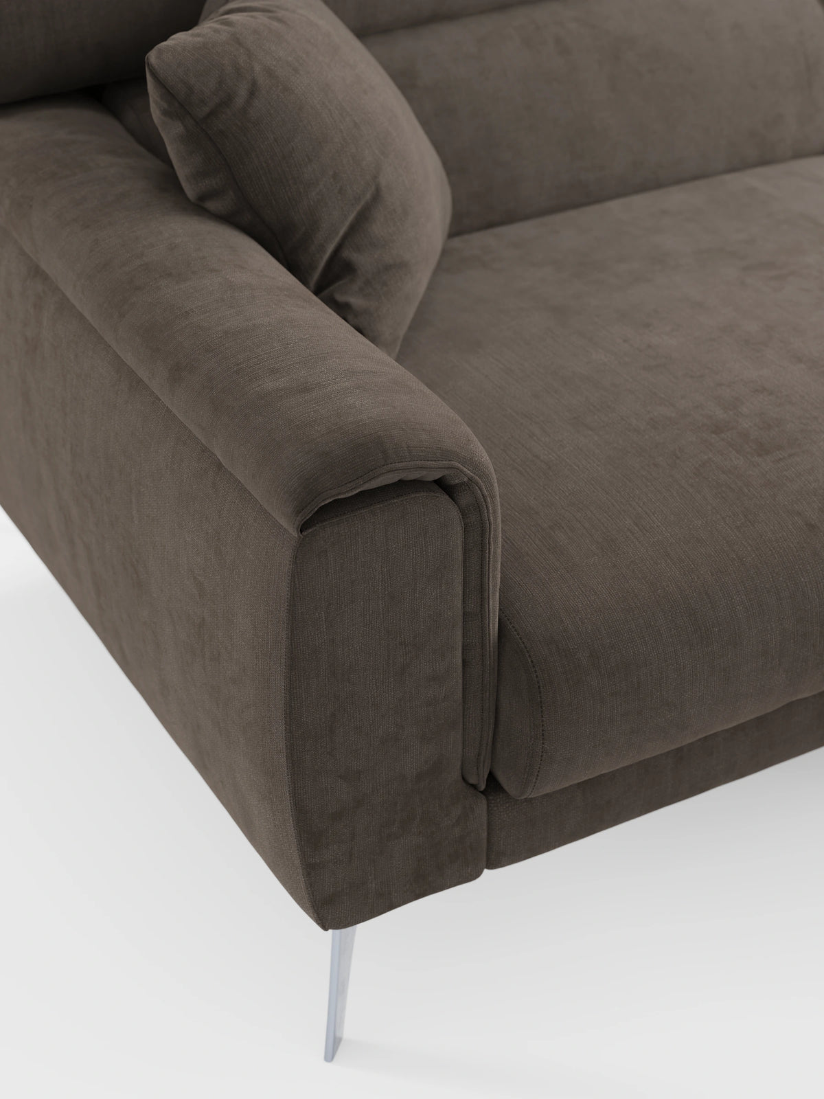 Caravaggio Sofa für 2 oder 3 Personen mit ausziehbaren Sitzen und verstellbaren Kopfstützen aus fleckenabweisendem Stoff