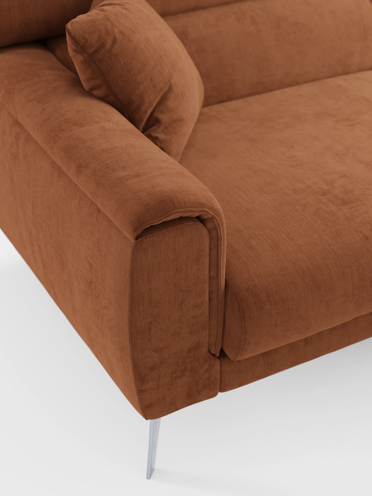 Caravaggio Sofa für 2 oder 3 Personen mit ausziehbaren Sitzen und verstellbaren Kopfstützen aus fleckenabweisendem Stoff