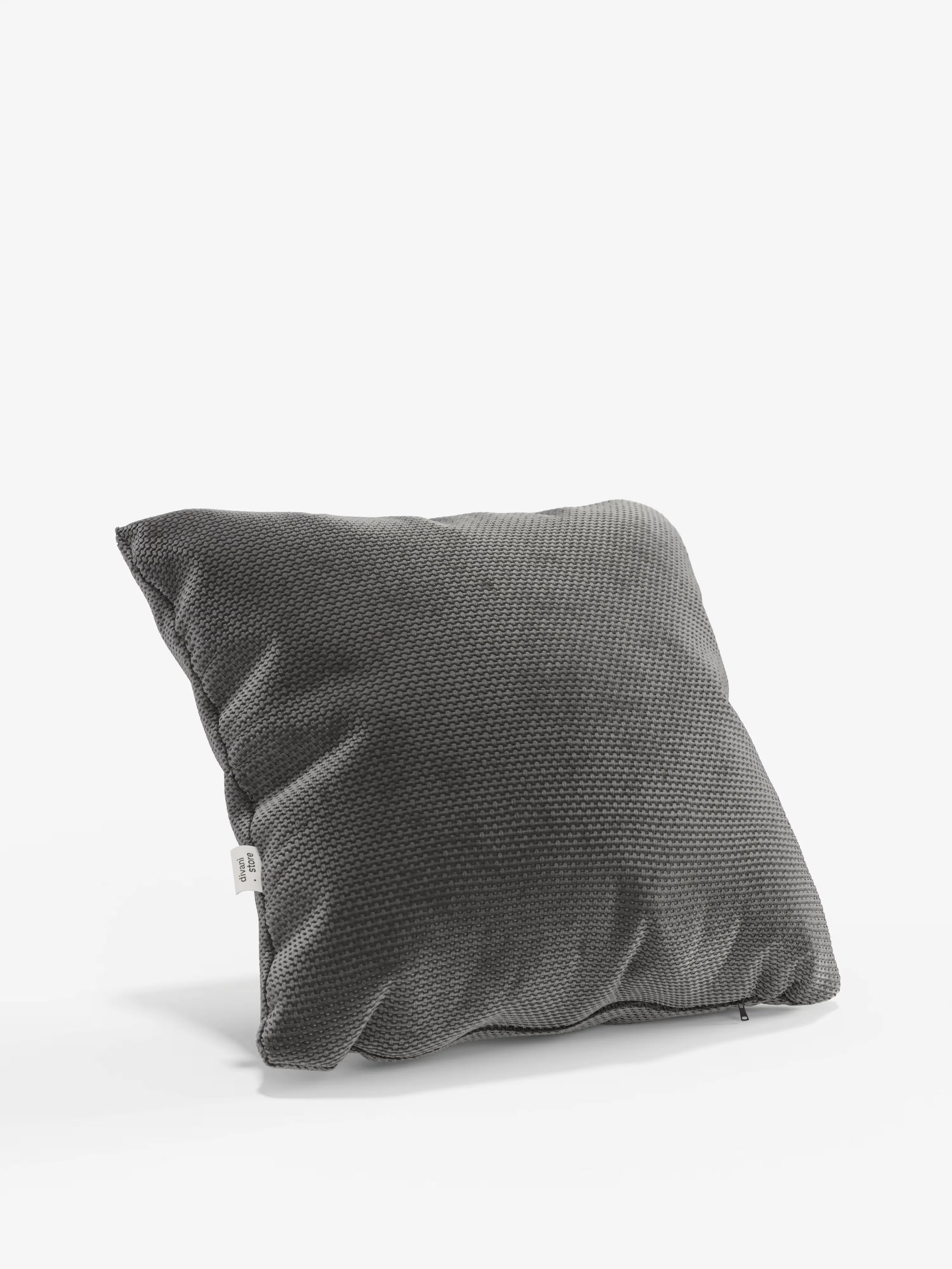 Aston Decorative square padded cushion 45x45 in water-repellent chenille fabric