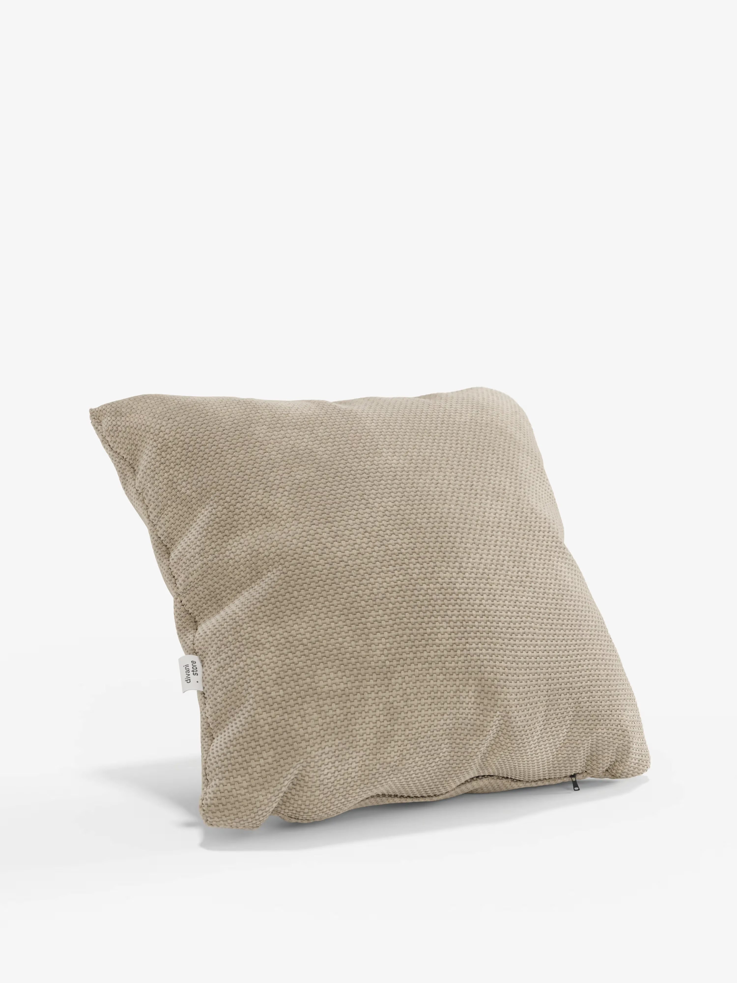 Aston Decorative square padded cushion 45x45 in water-repellent chenille fabric