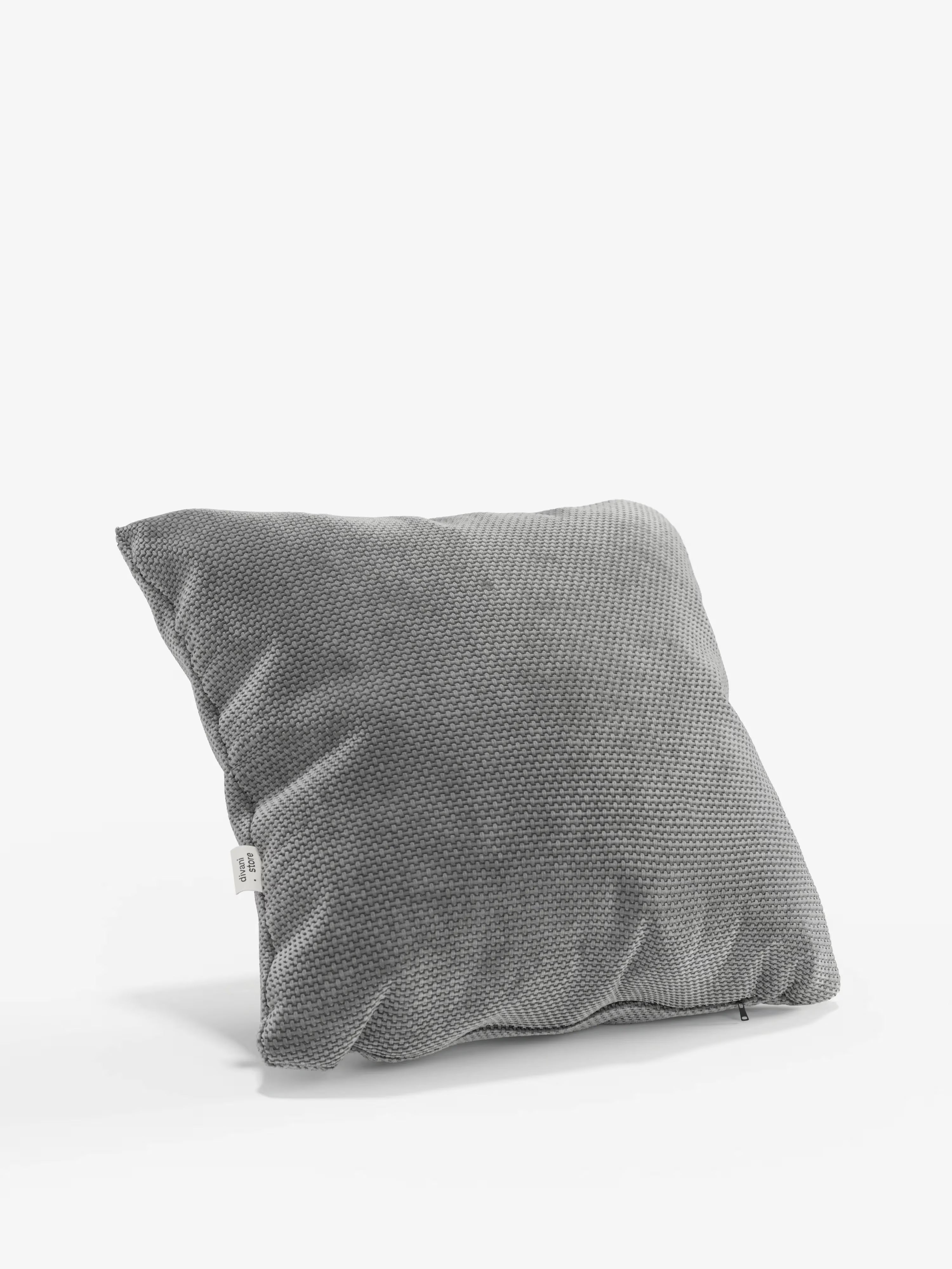 Aston Decorative square padded cushion 45x45 in water-repellent chenille fabric