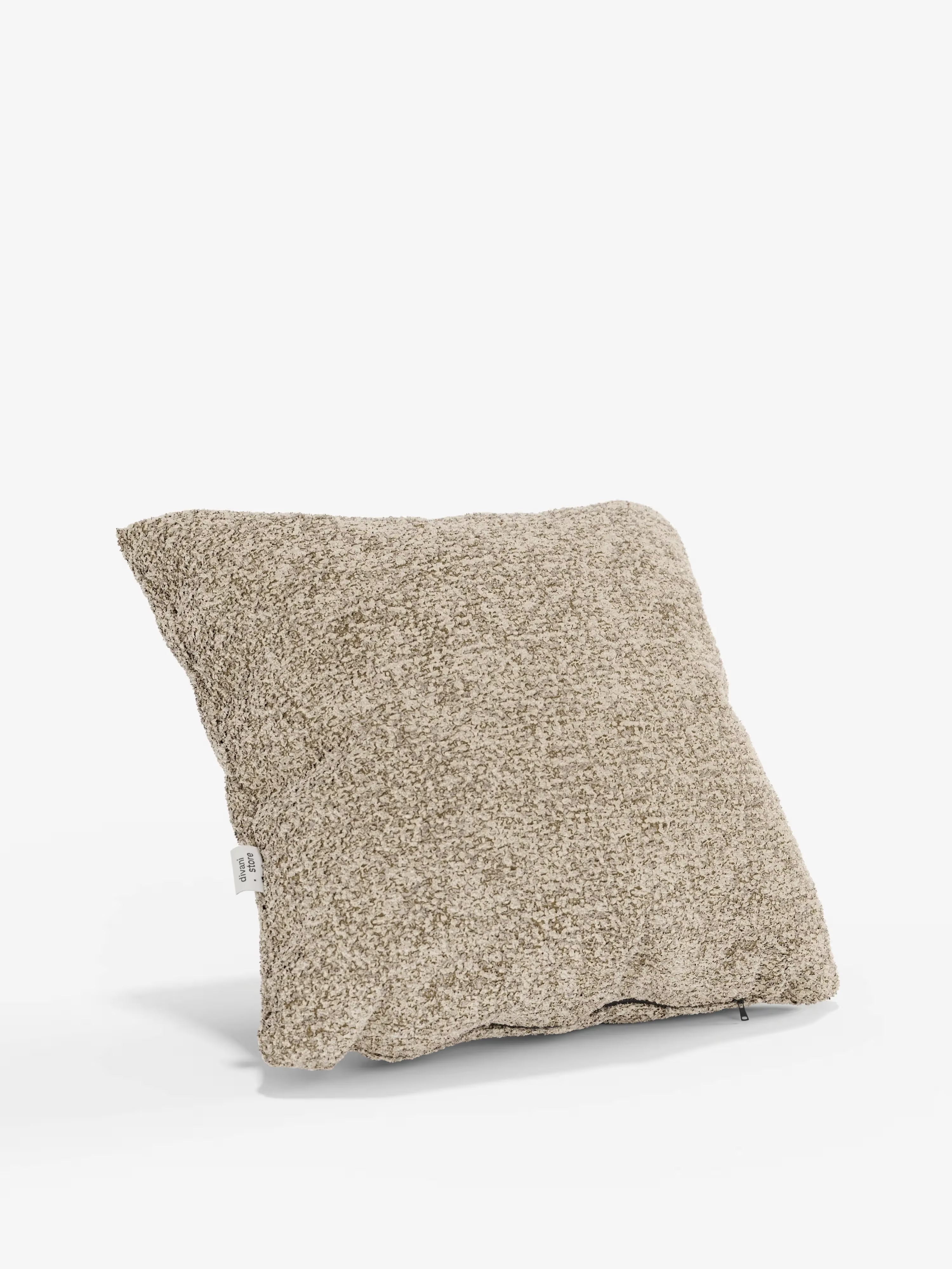 Magnolia Cuscino imbottito decorativo quadrato 45x45 in Bouclé Mélange Elegante e Materico