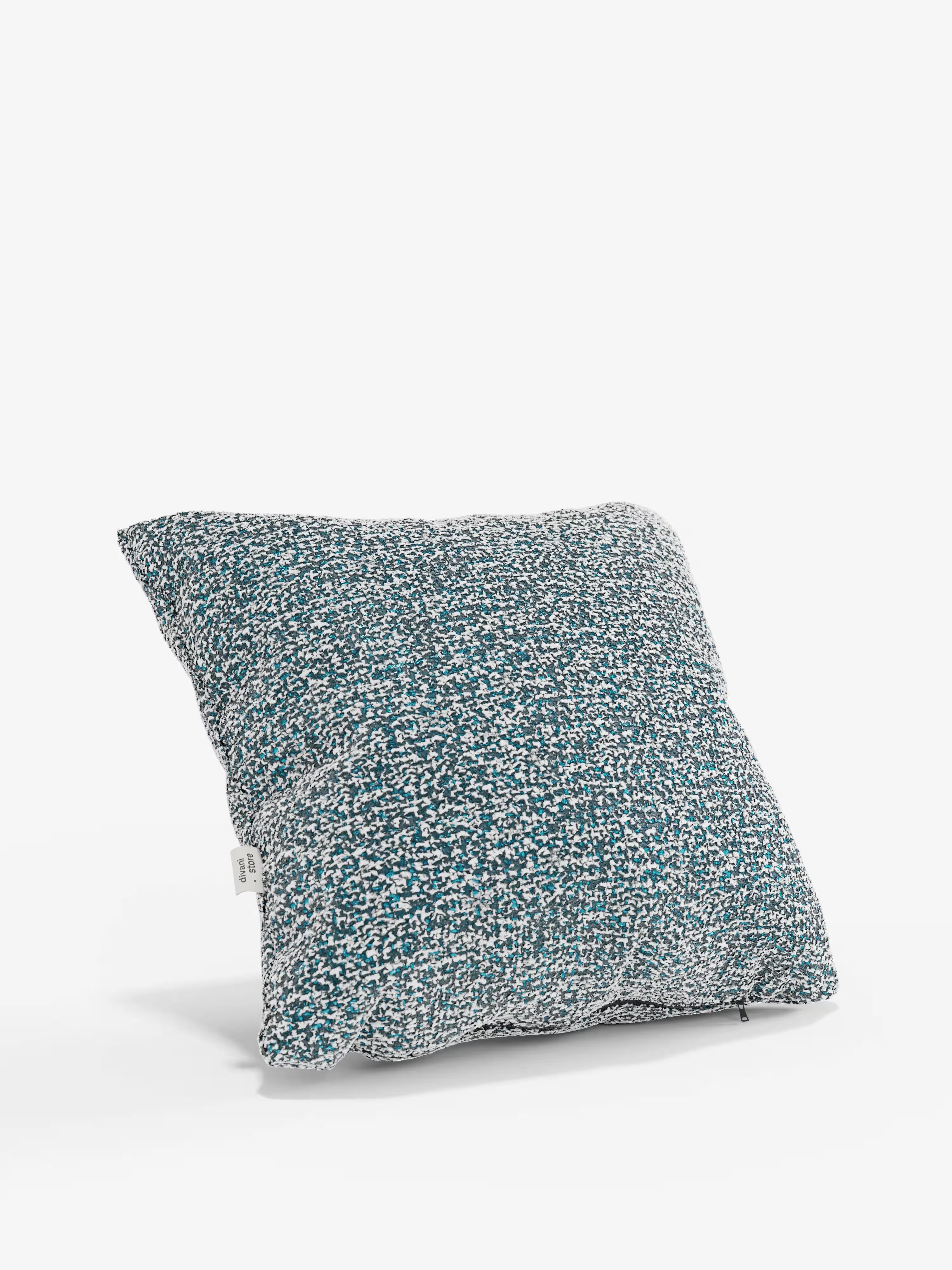 Magnolia Cuscino imbottito decorativo quadrato 45x45 in Bouclé Mélange Elegante e Materico
