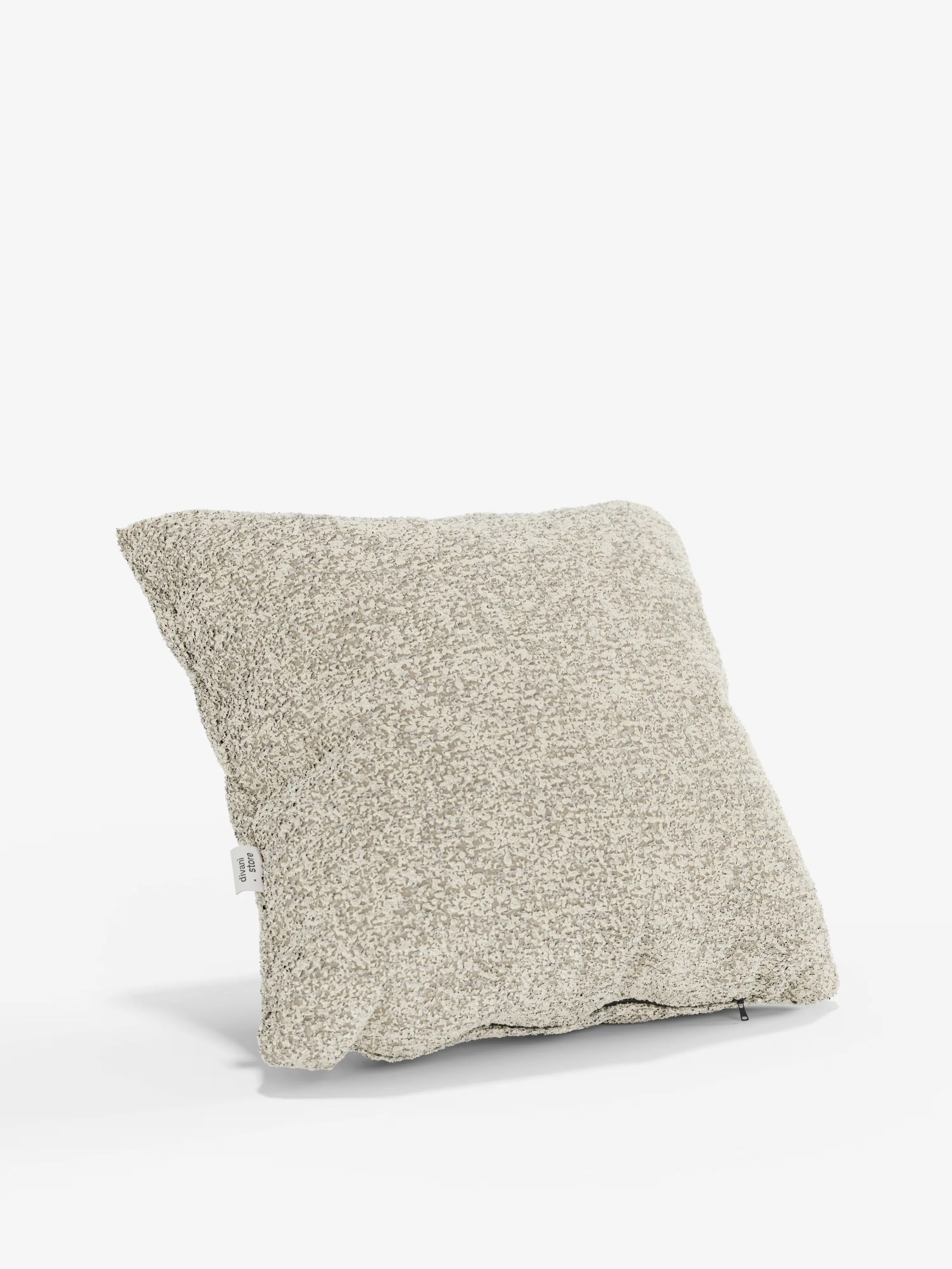Magnolia Cuscino imbottito decorativo quadrato 45x45 in Bouclé Mélange Elegante e Materico