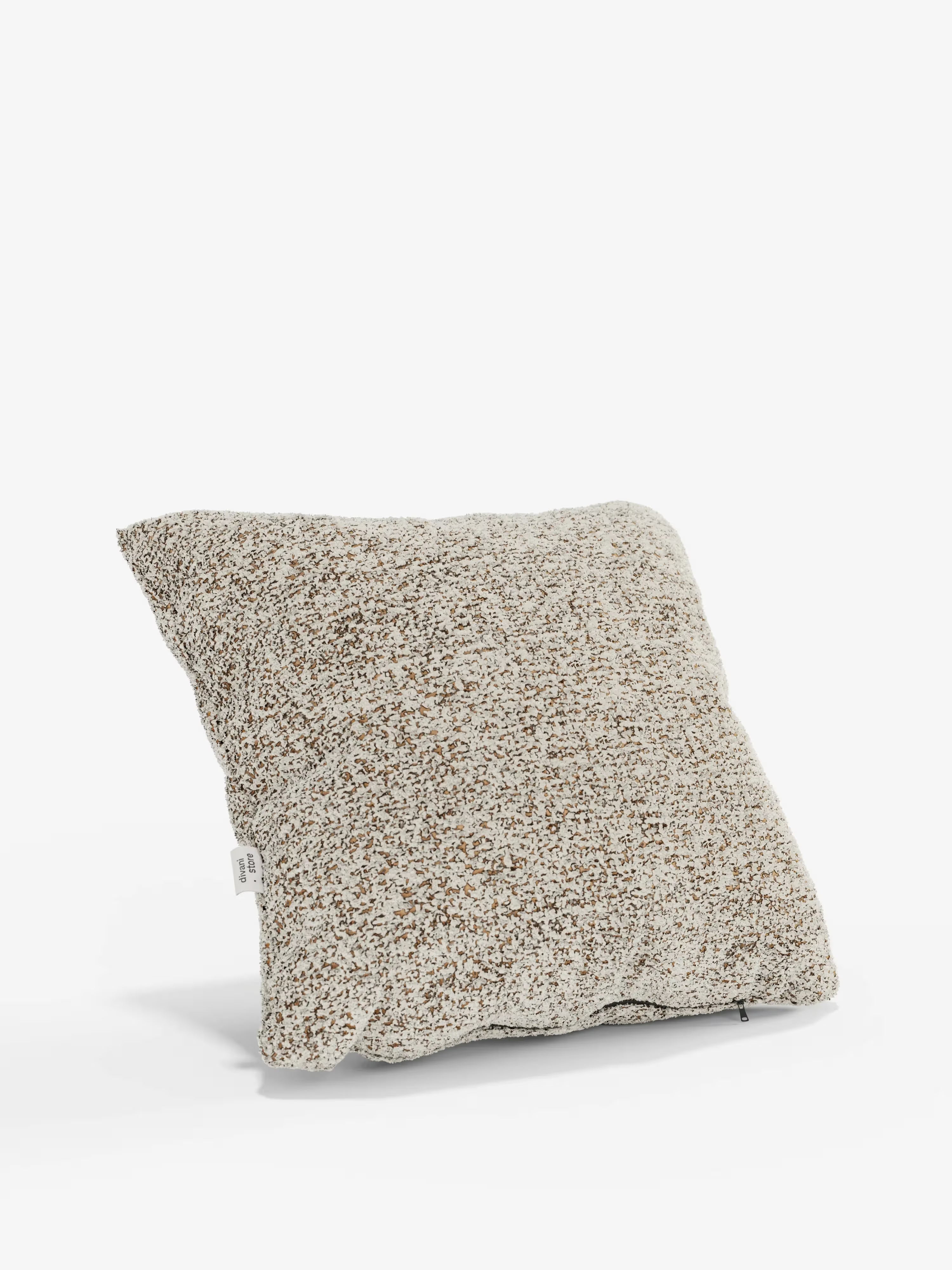 Magnolia Cuscino imbottito decorativo quadrato 45x45 in Bouclé Mélange Elegante e Materico
